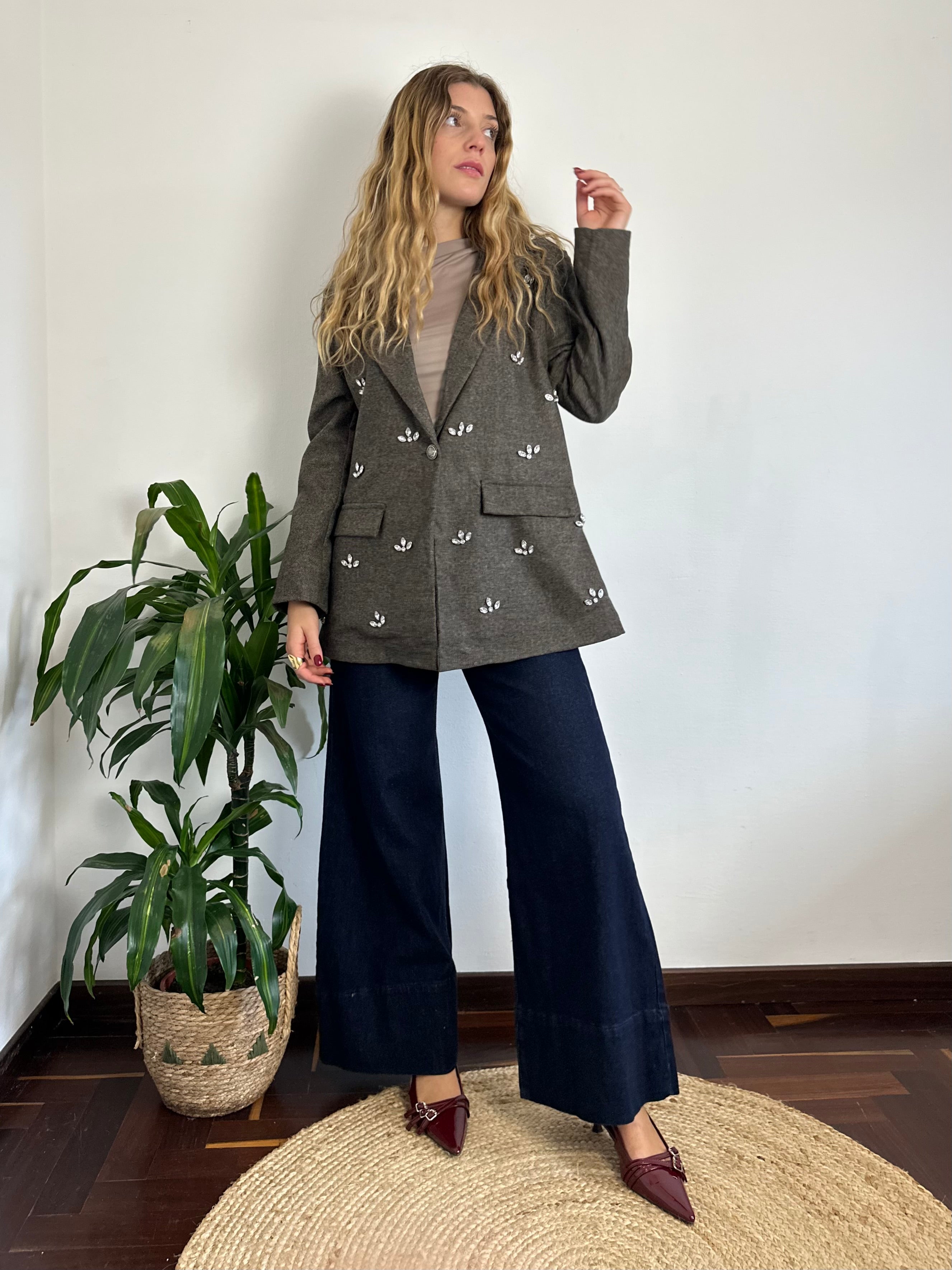 GIACCA SARTORIALE STRASS