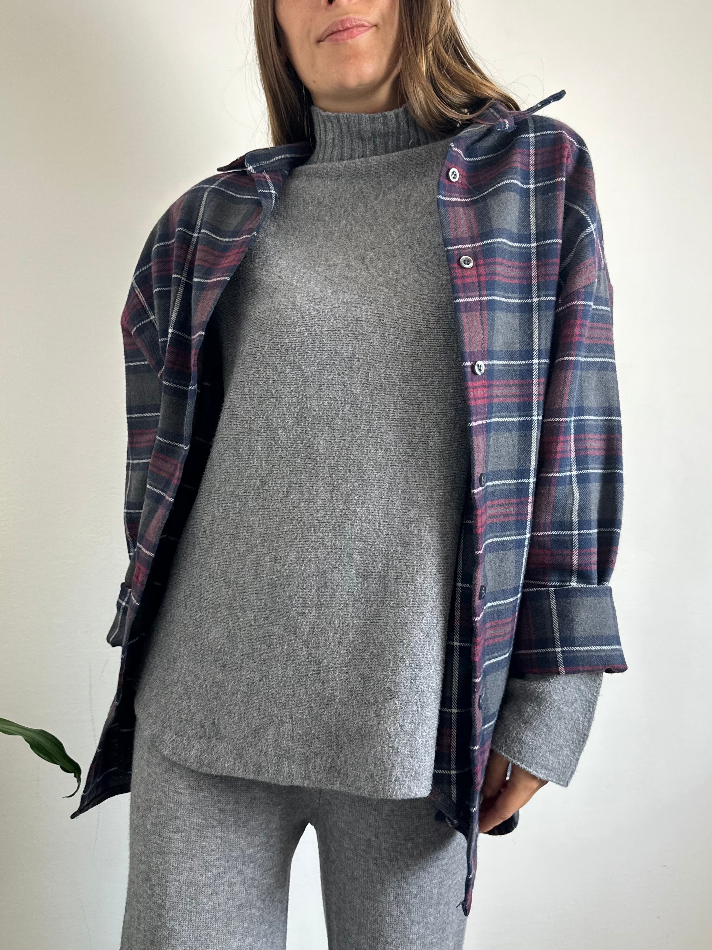 CAMICIA TARTAN GRIGIA