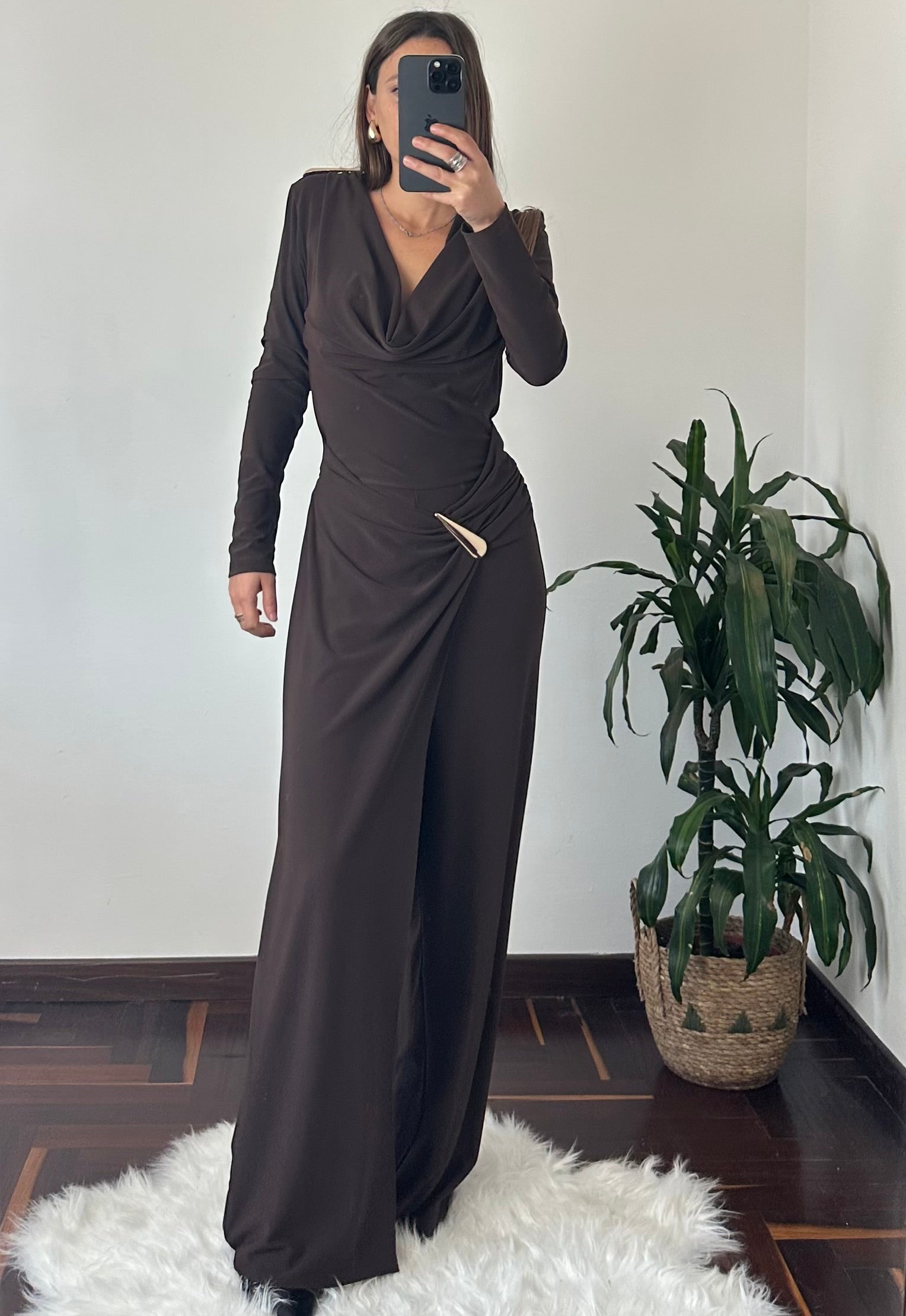 JUMPSUIT-ABITO MARRONE