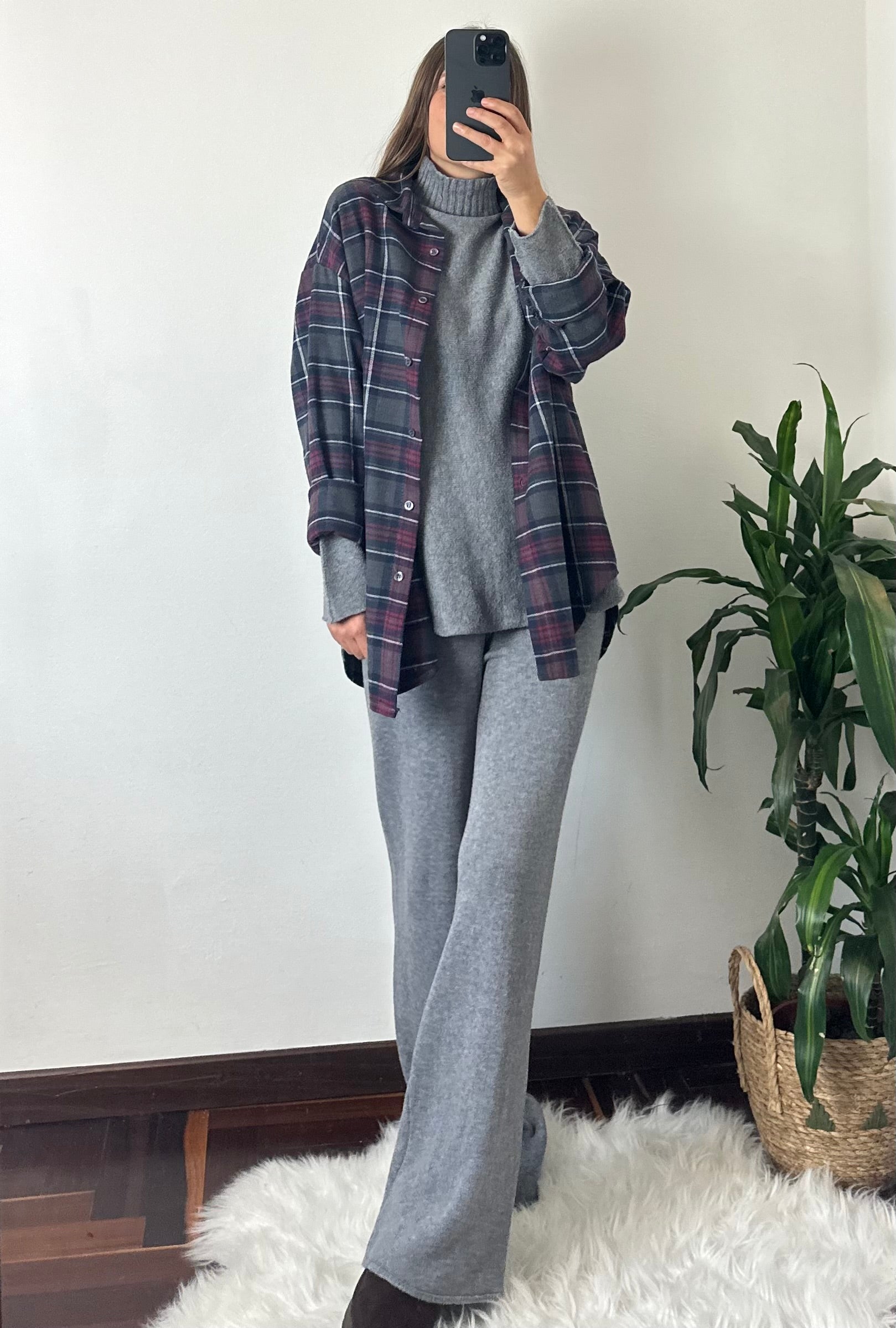 CAMICIA TARTAN GRIGIA