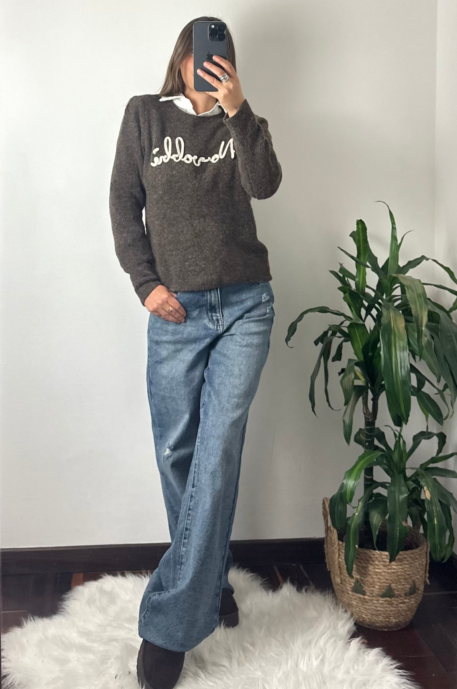 MAGLIONCINO “ No vabbè “ TAUPE