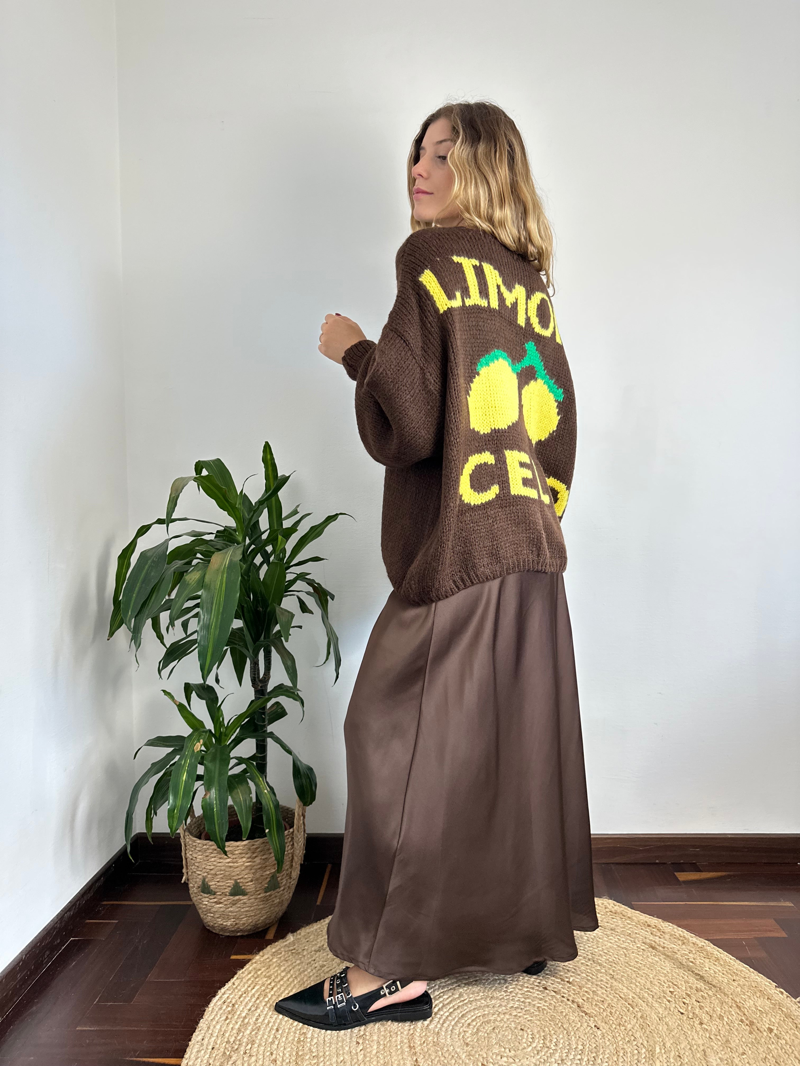 GONNA SATIN CIOCCOLATO