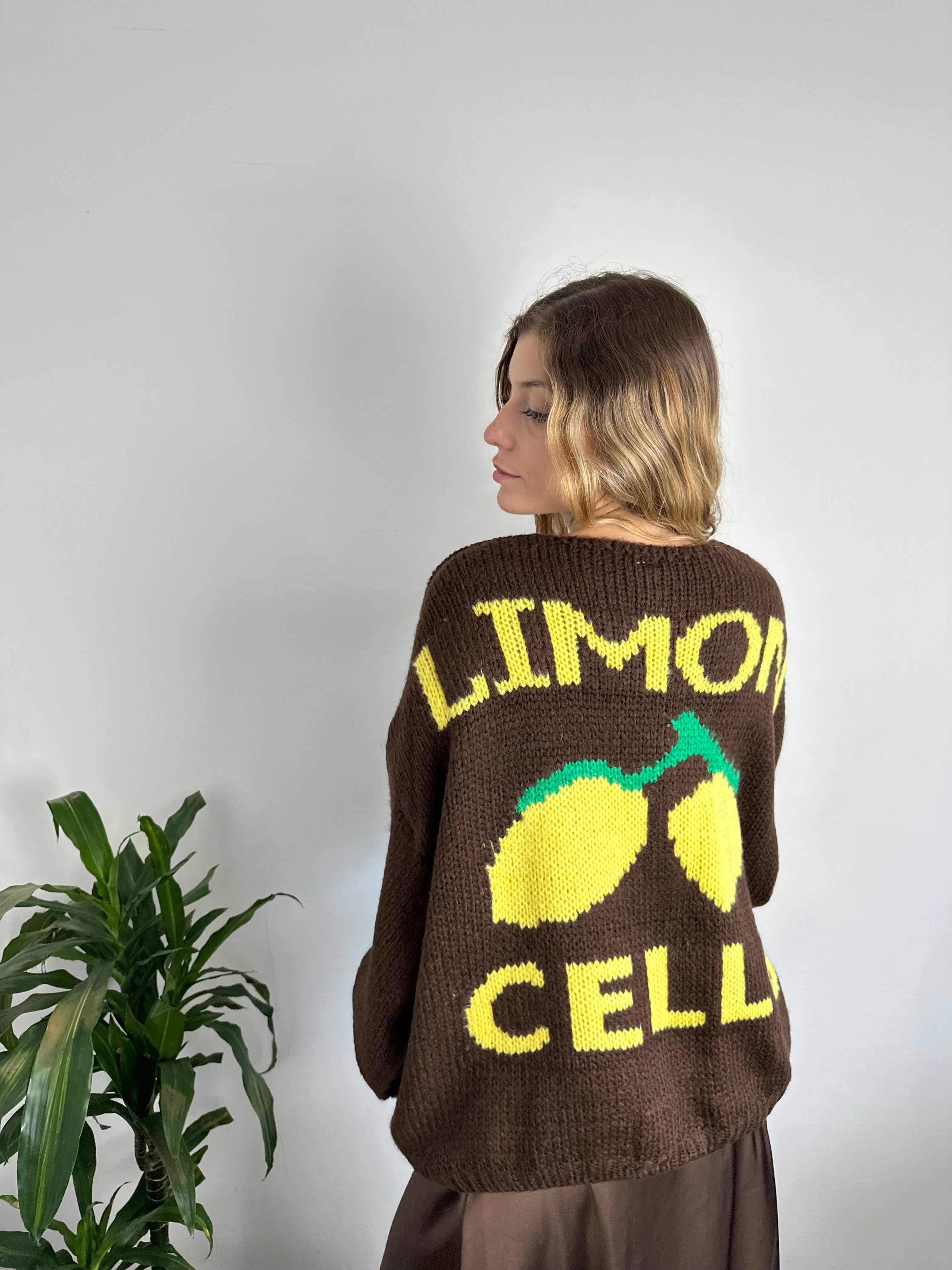 MAGLIONE “ LIMONCELLO “ MARRONE