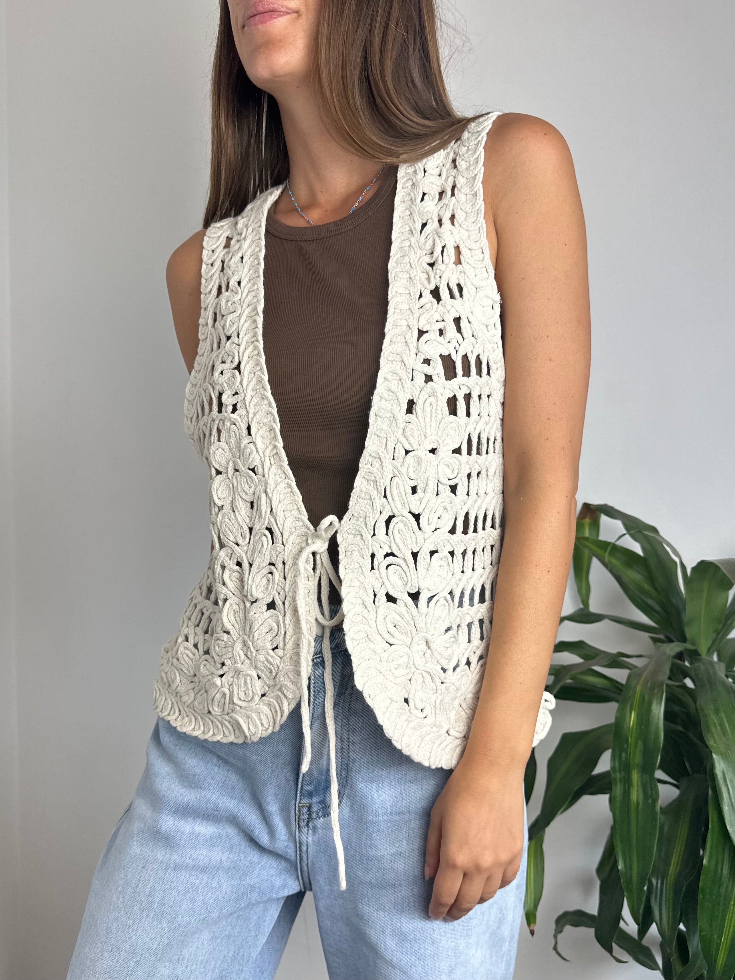 GILET MACRAMÈ 100% COTONE