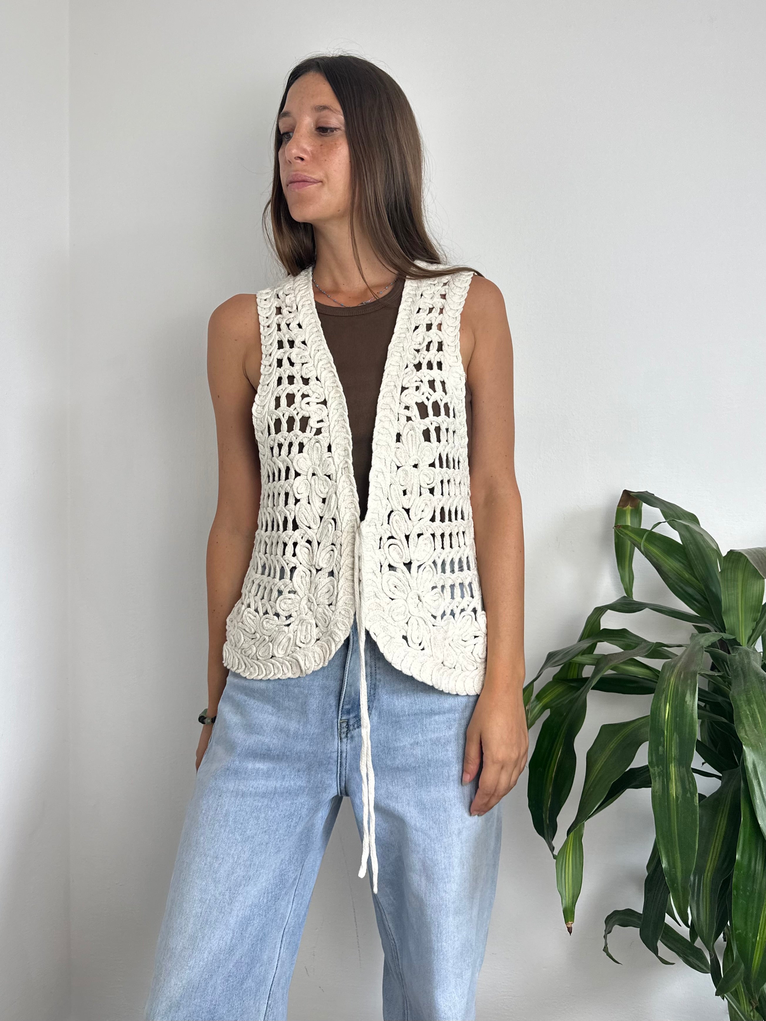 GILET MACRAMÈ 100% COTONE