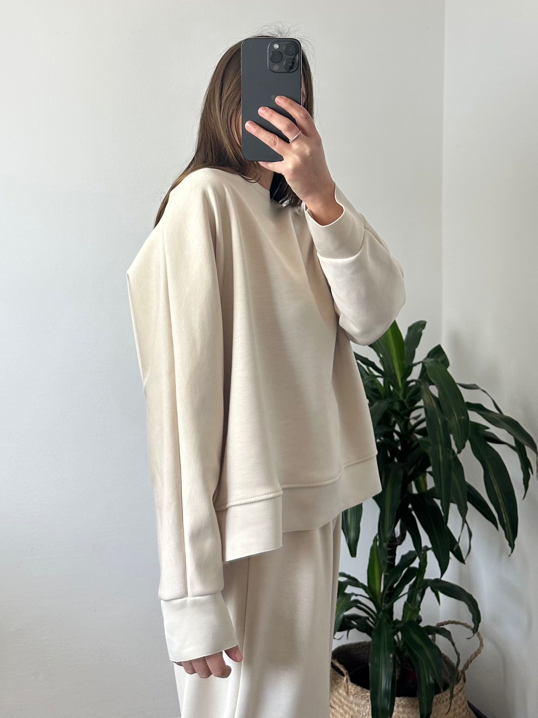 FELPA PUNTO MILANO BEIGE