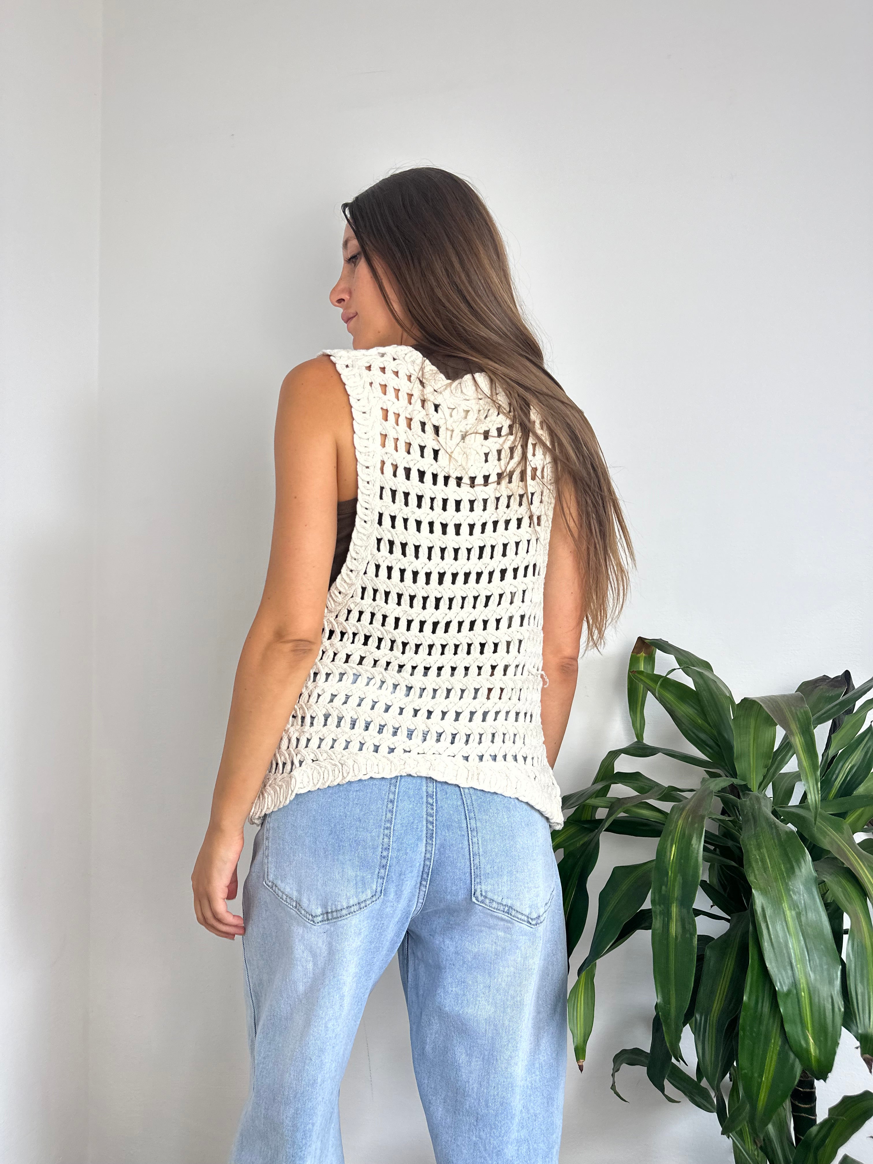 GILET MACRAMÈ 100% COTONE