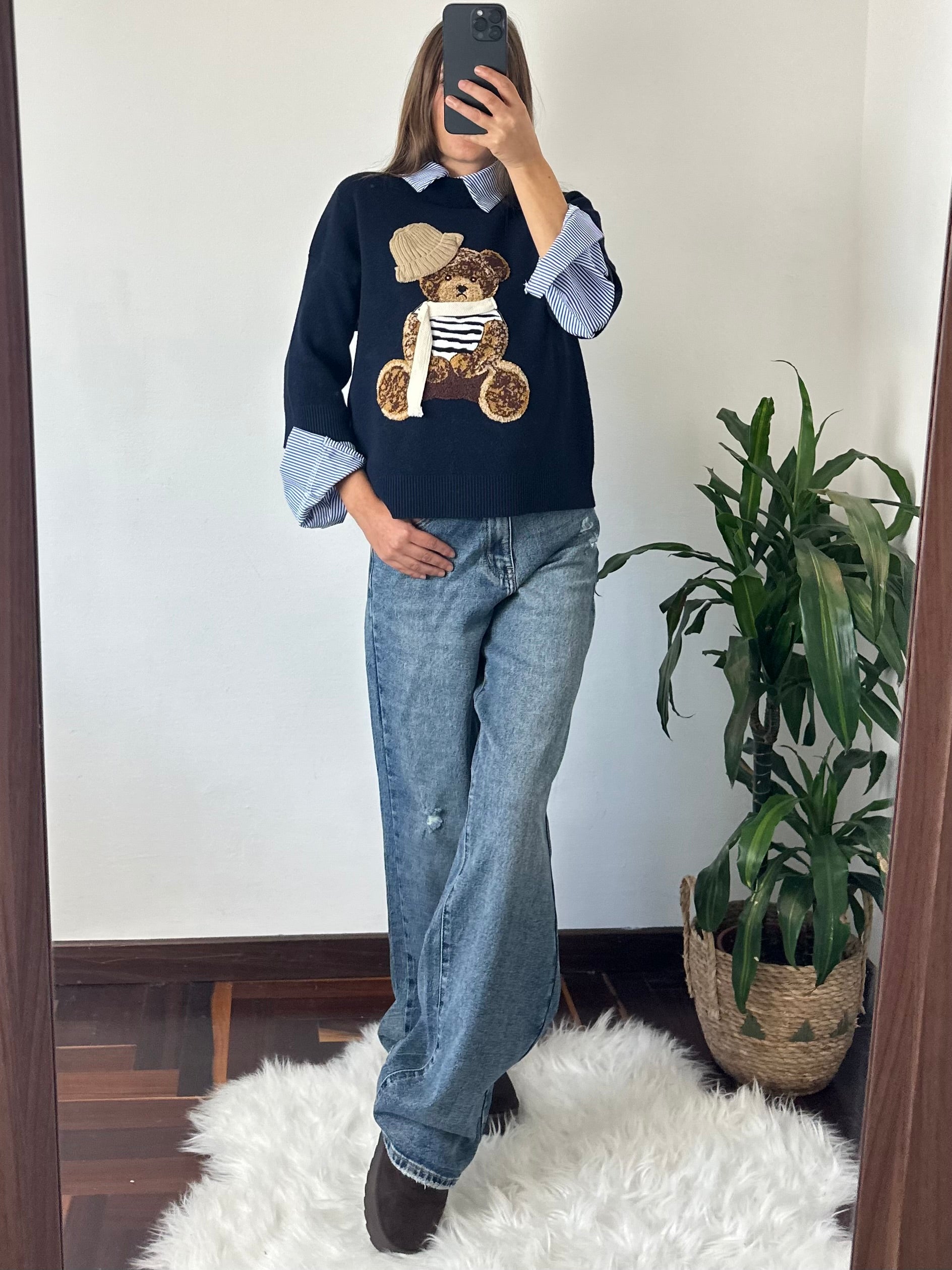 MAGLIONE TEDDY BLU