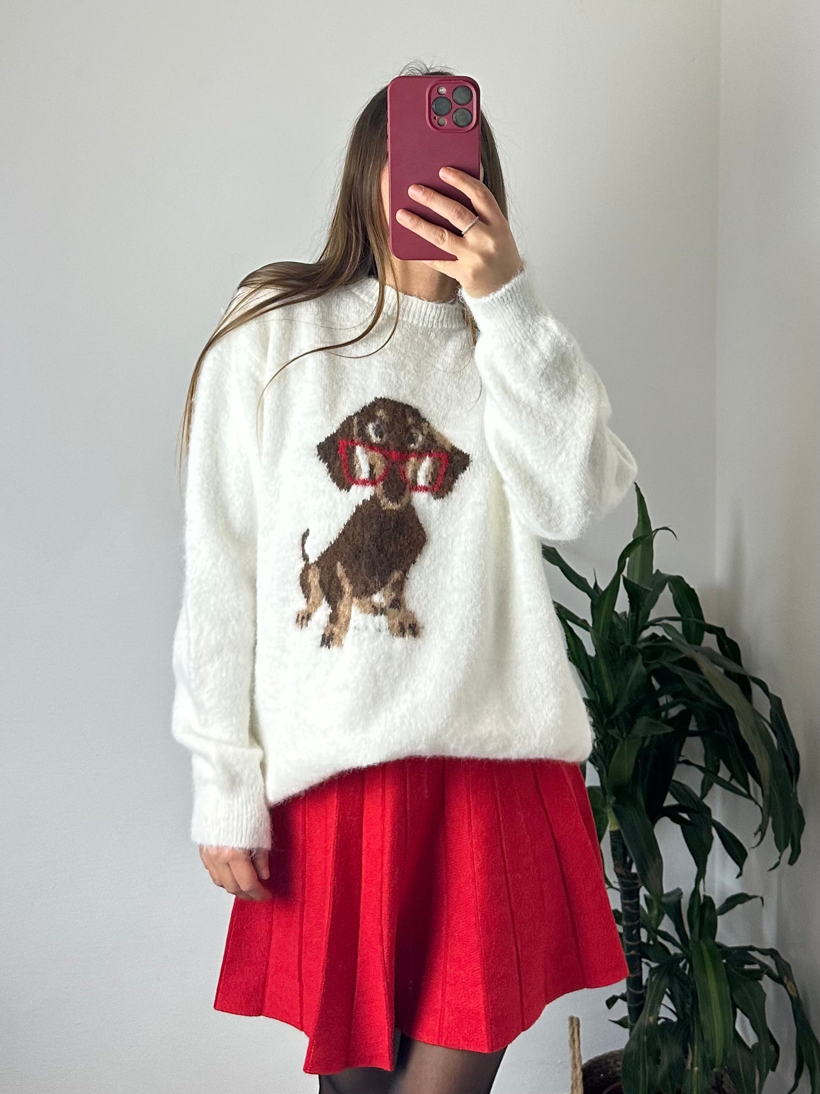 MINIGONNA IN MAGLIA ROSSA