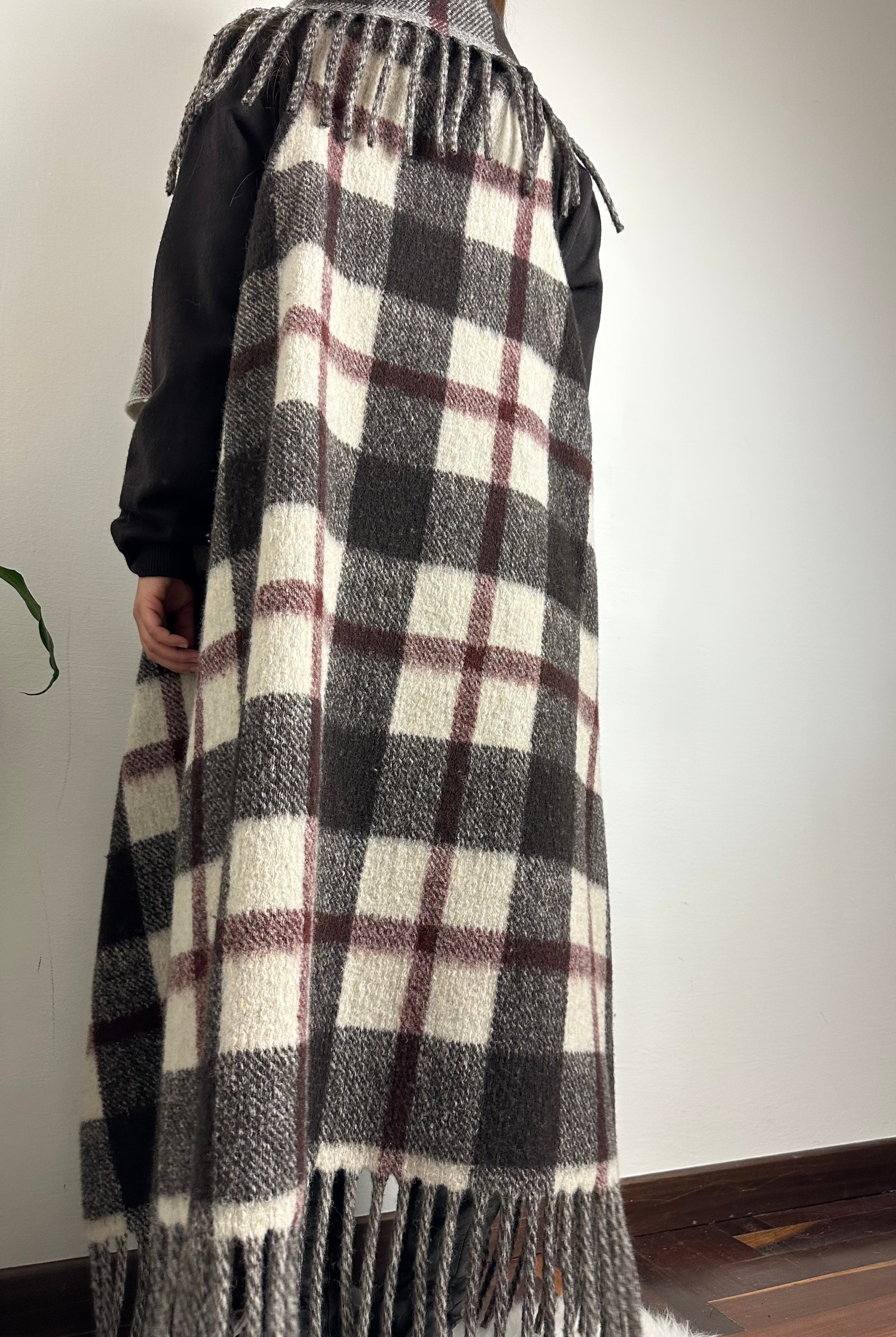 SMANICATO TARTAN in LANA