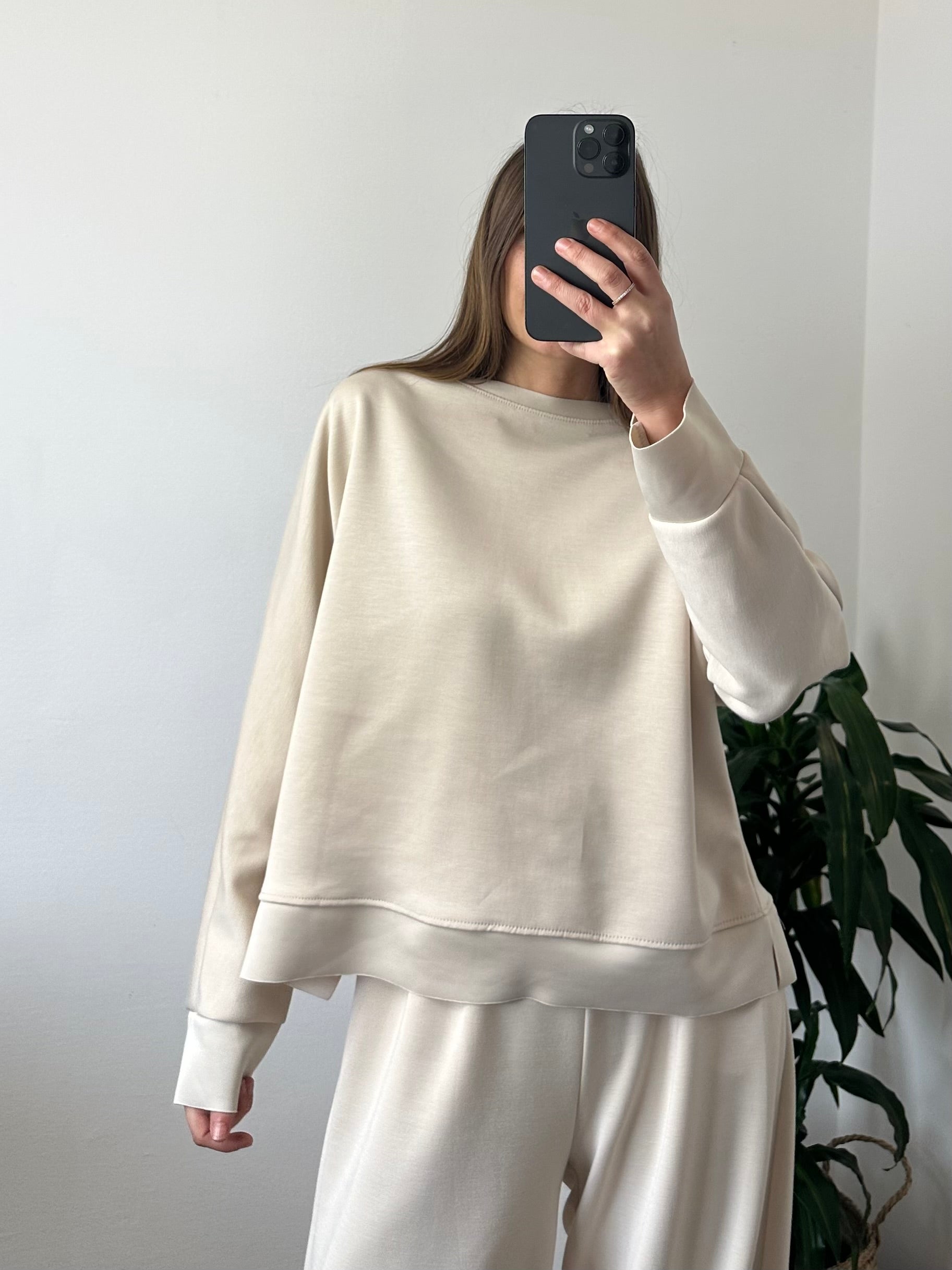 FELPA PUNTO MILANO BEIGE