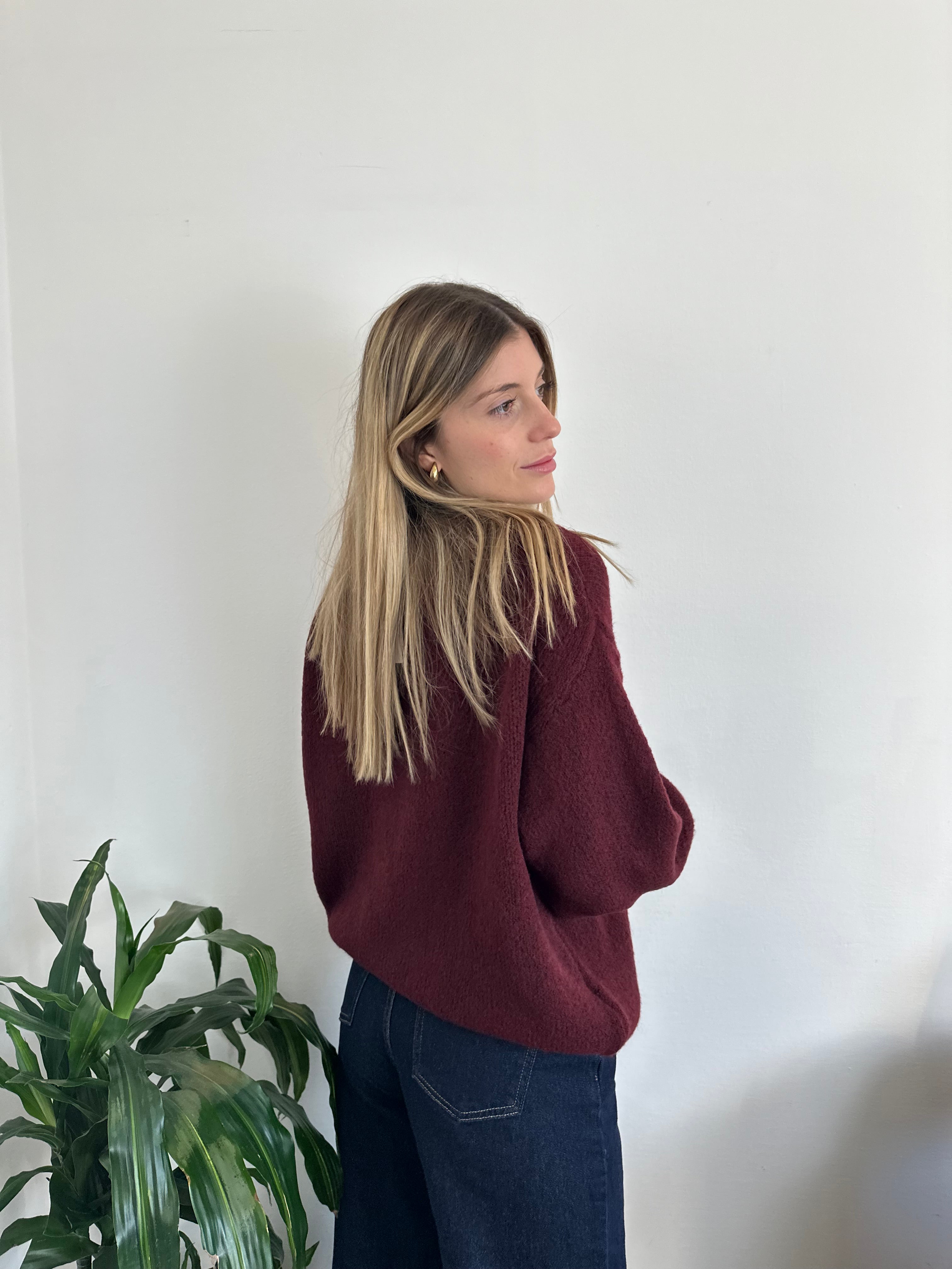 MAGLIONE “ Ho il mal di gente “ BORDEAUX