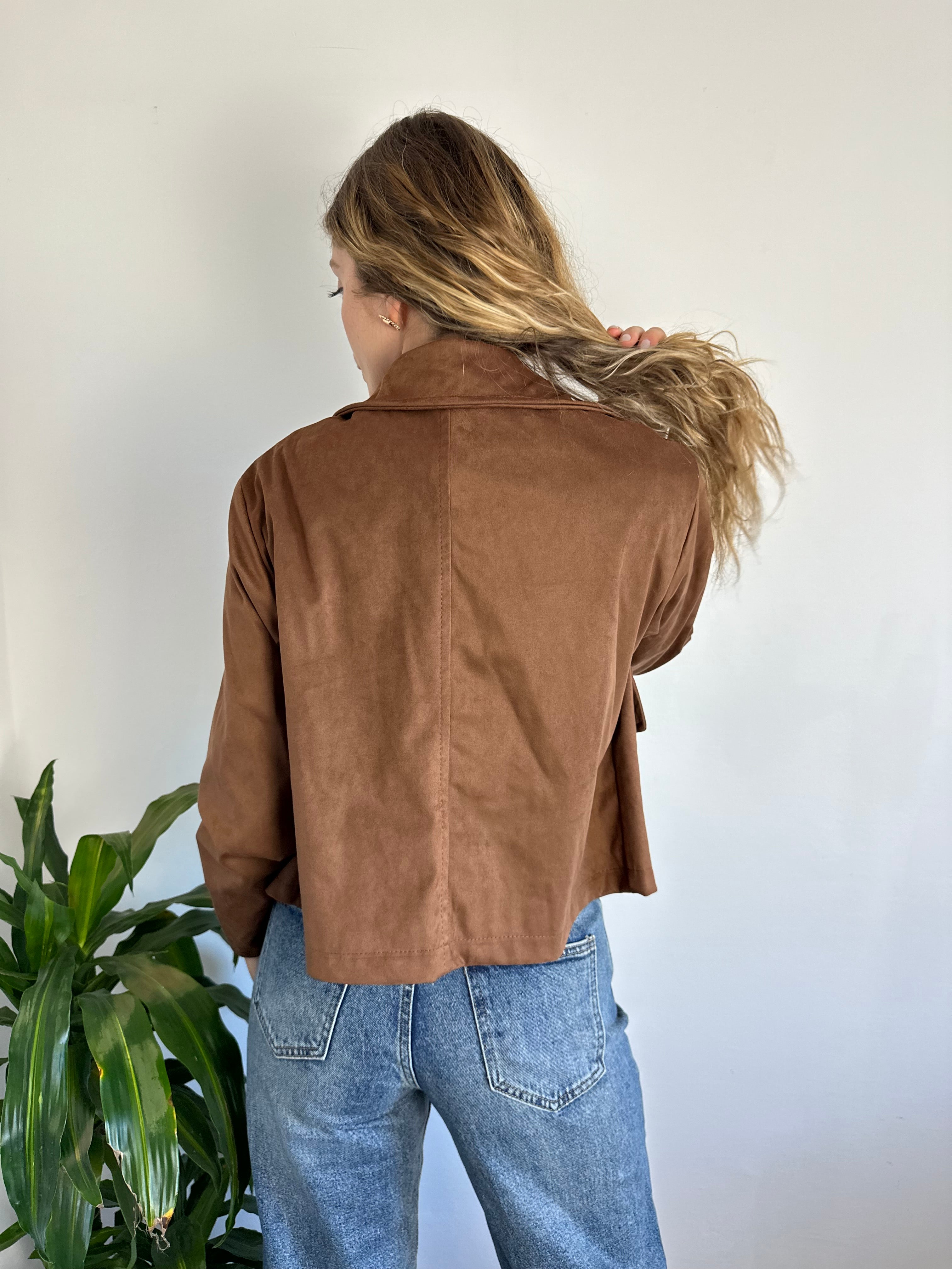 GIACCA CORTA IN SUEDE