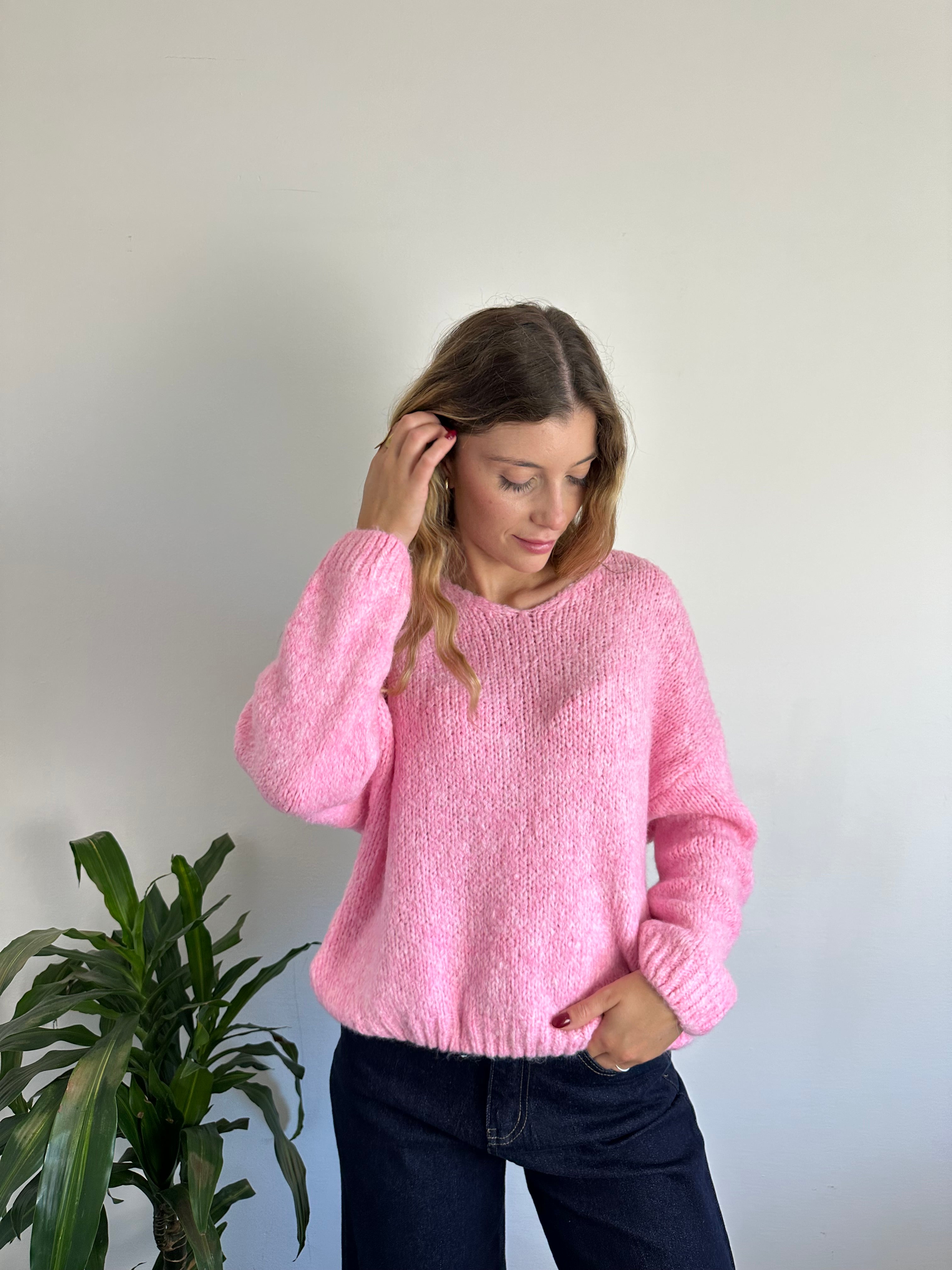 MAGLIONE “ LIMONCELLO “ ROSA