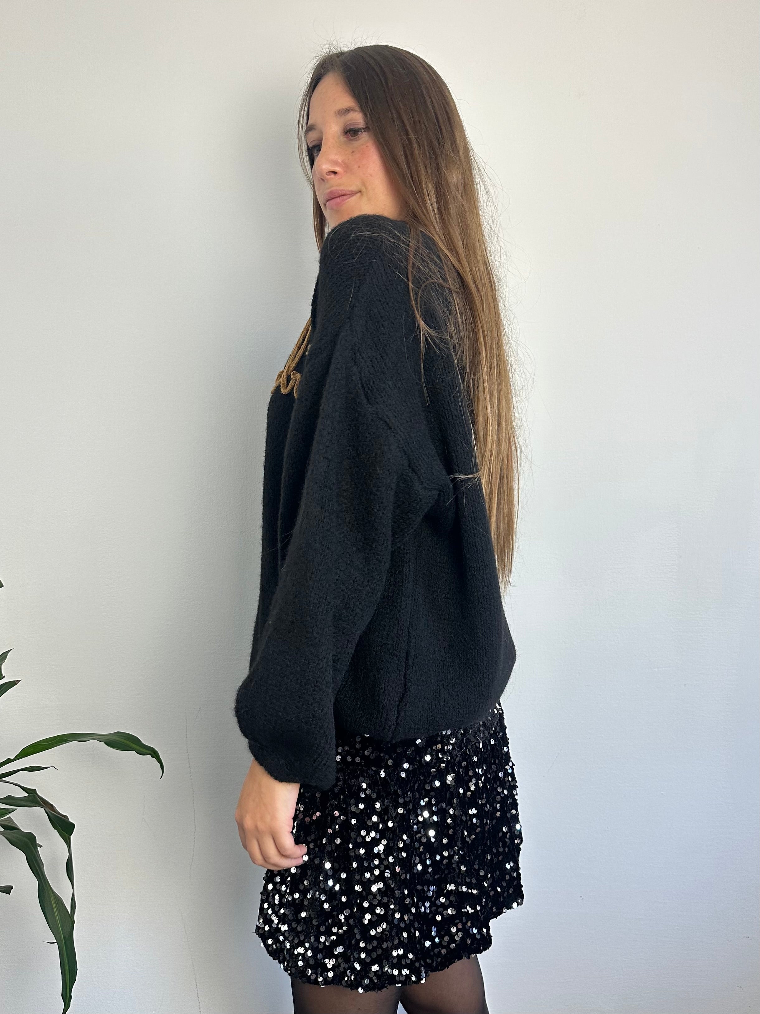 MAGLIONE “ No vabbè “ NERO