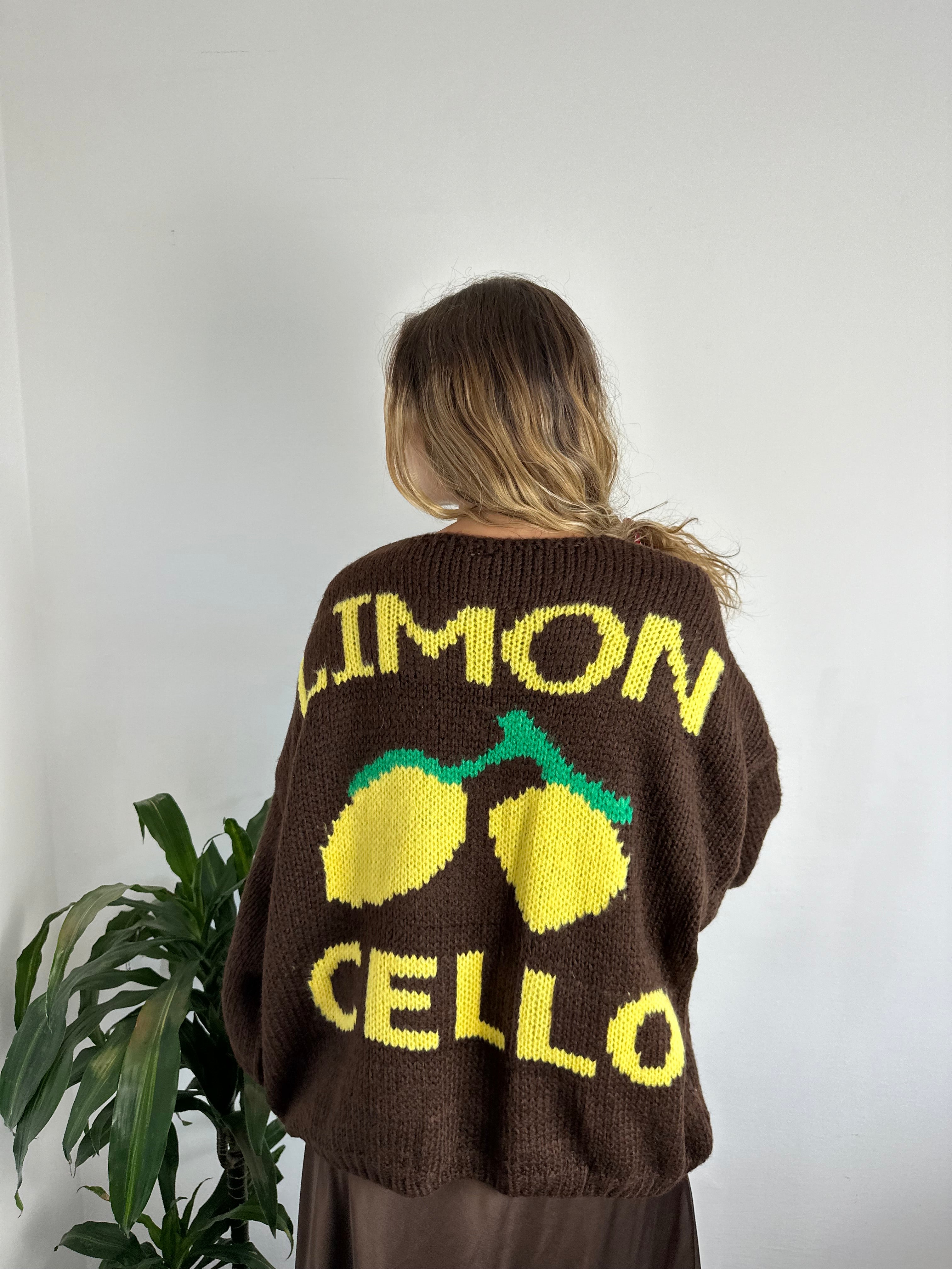 MAGLIONE “ LIMONCELLO “ MARRONE