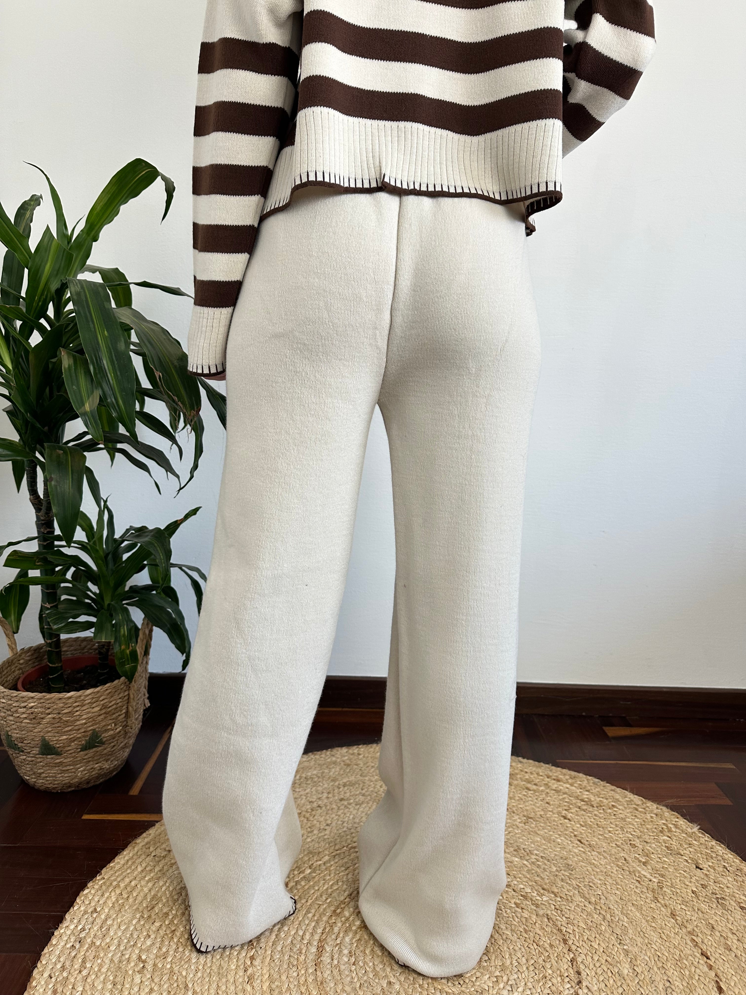 COORDINATO RIGHE misto LANA