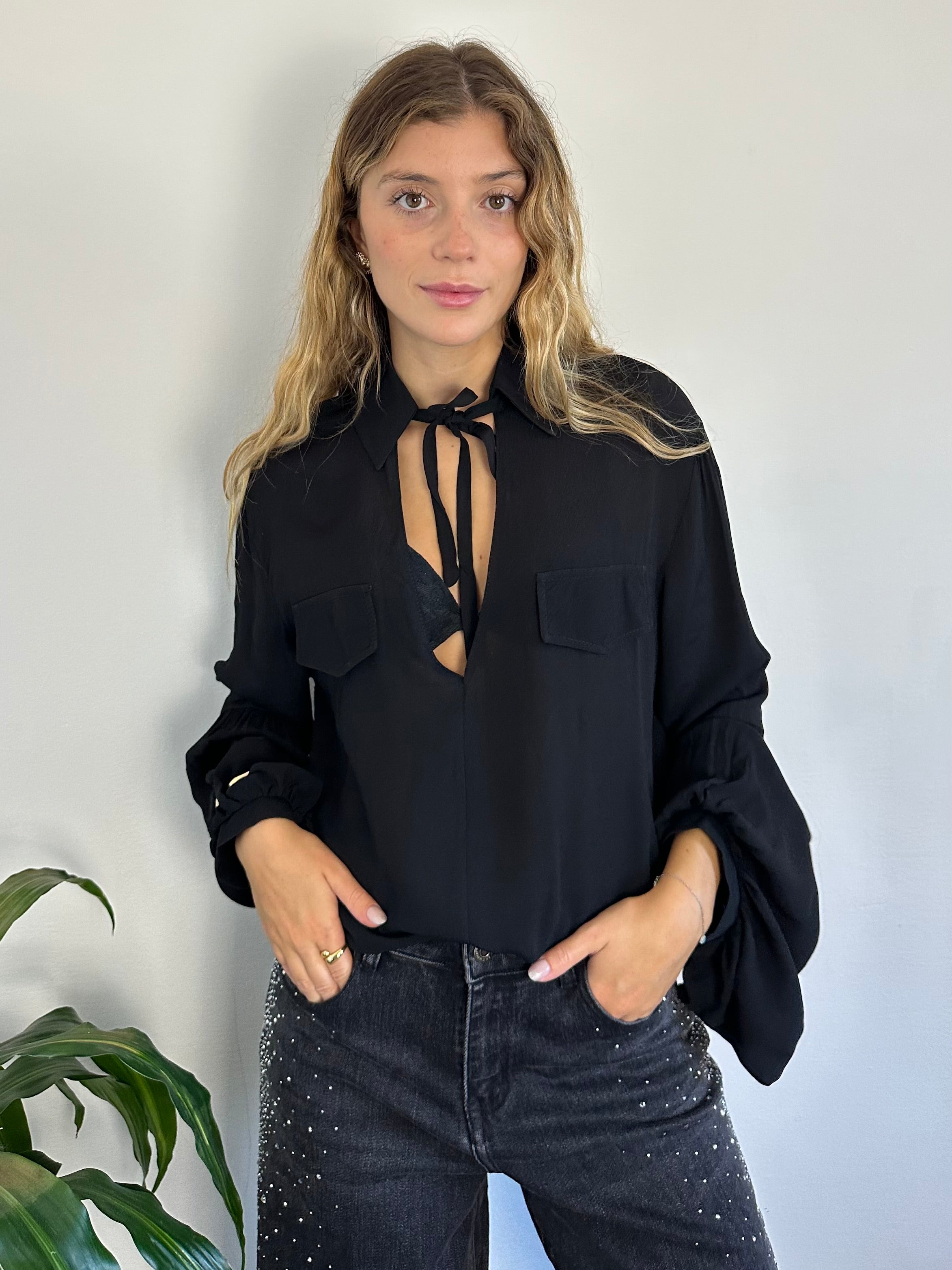 BLUSA MANICA A PALLONCINO “ LUMINA “