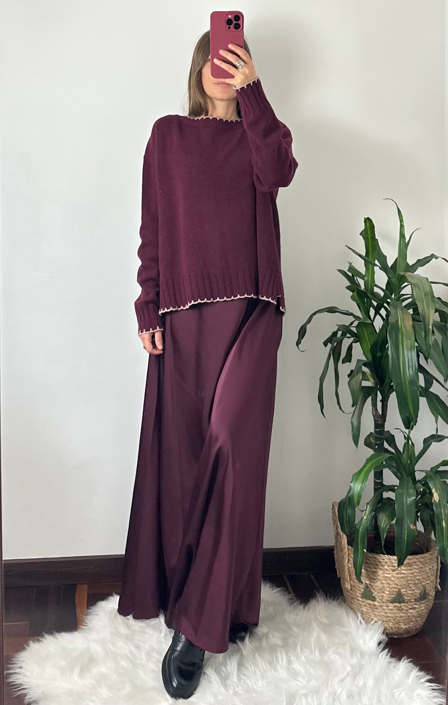 MAGLIONE in LANA BORDEAUX