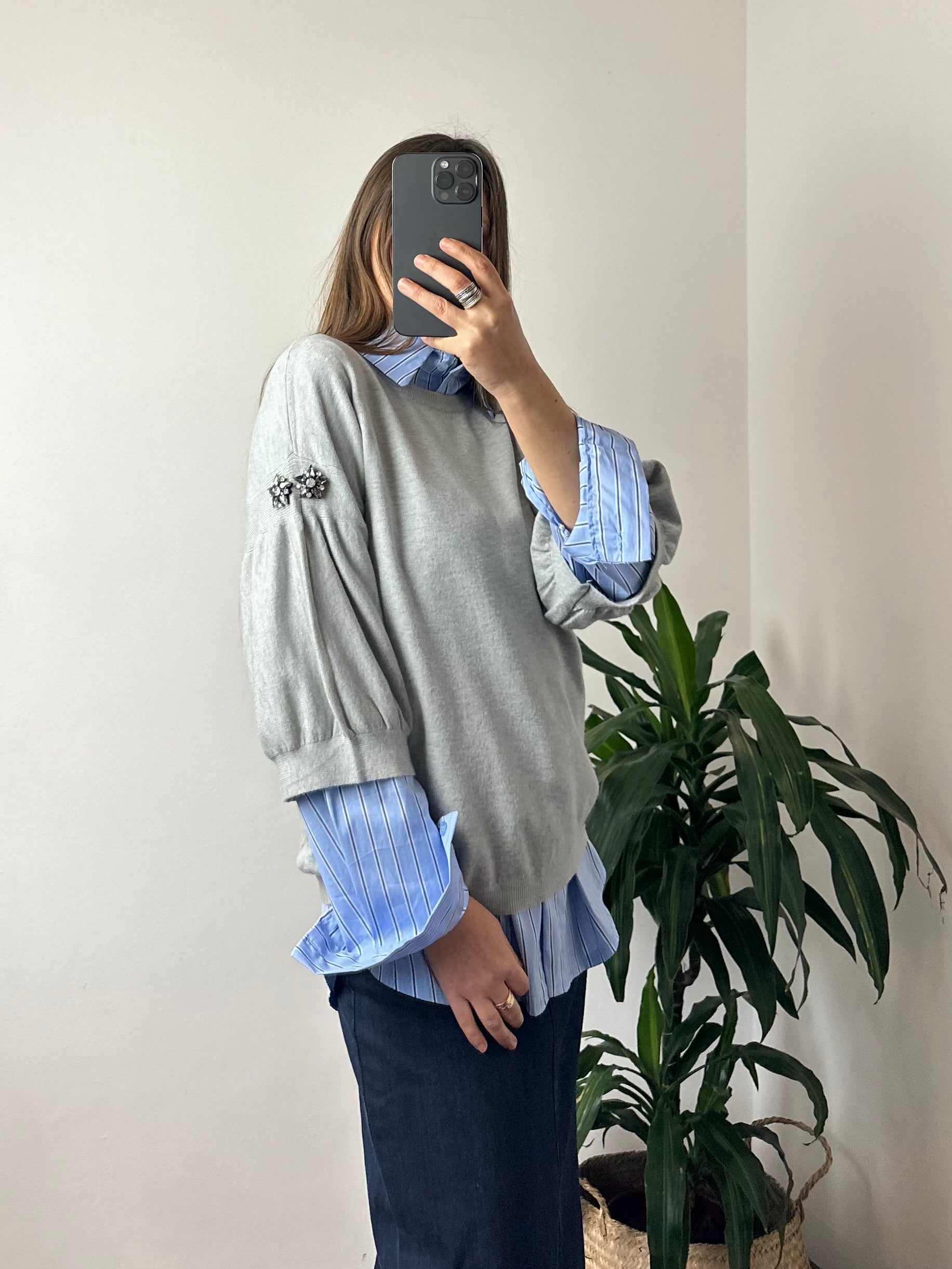 MAGLIONCINO GIOIELLO GRIGIO