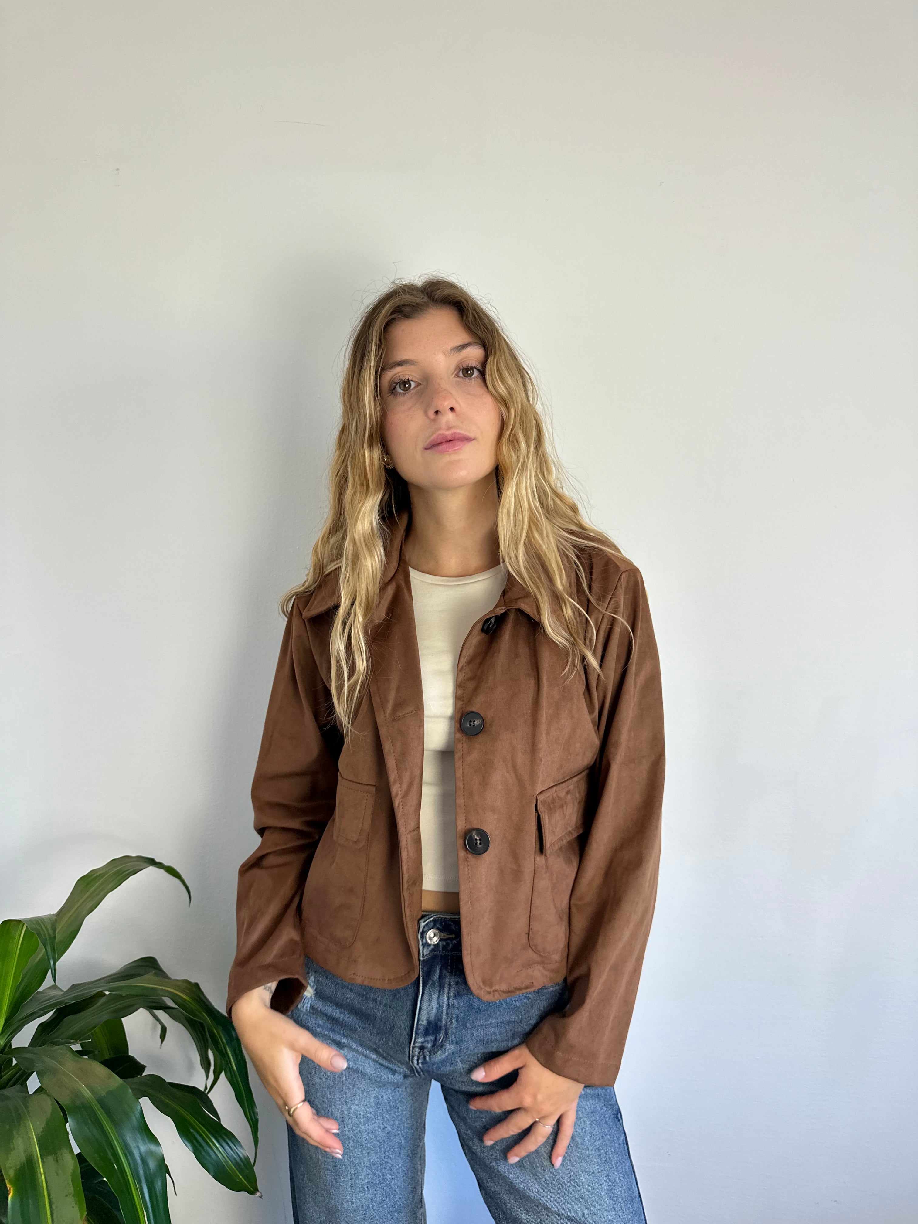 GIACCA CORTA IN SUEDE