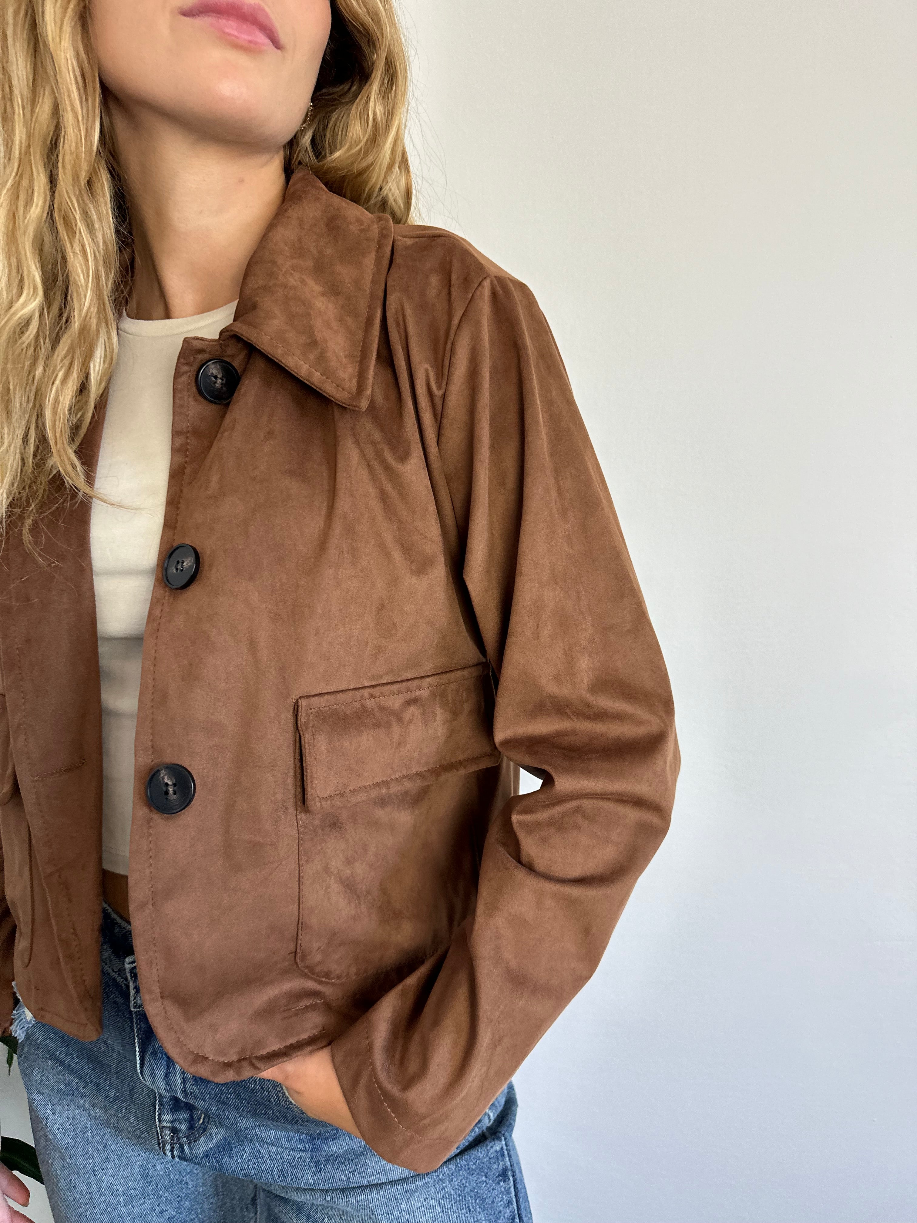 GIACCA CORTA IN SUEDE