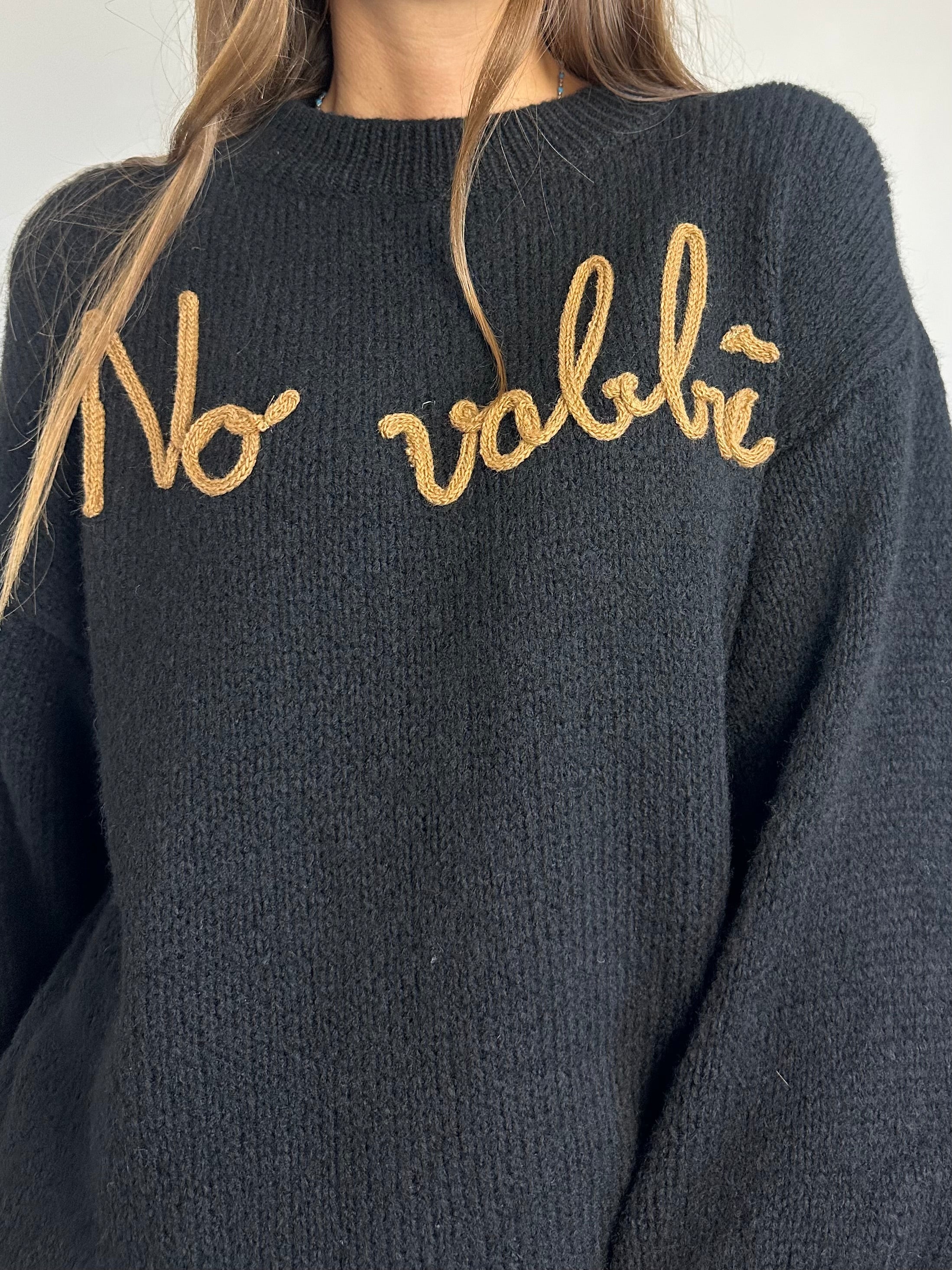 MAGLIONE “ No vabbè “ NERO