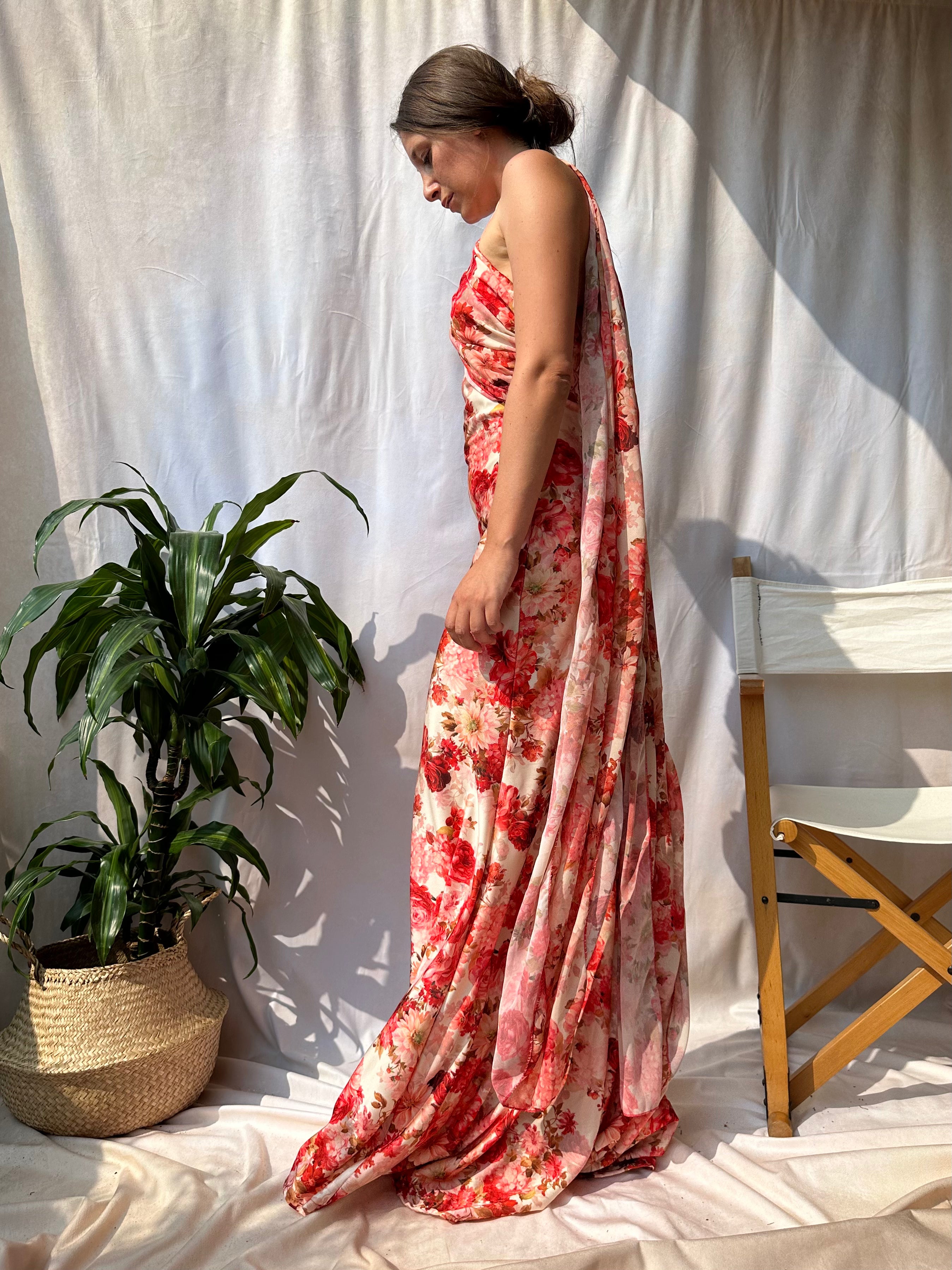 ABITO FLOWER ROSSO