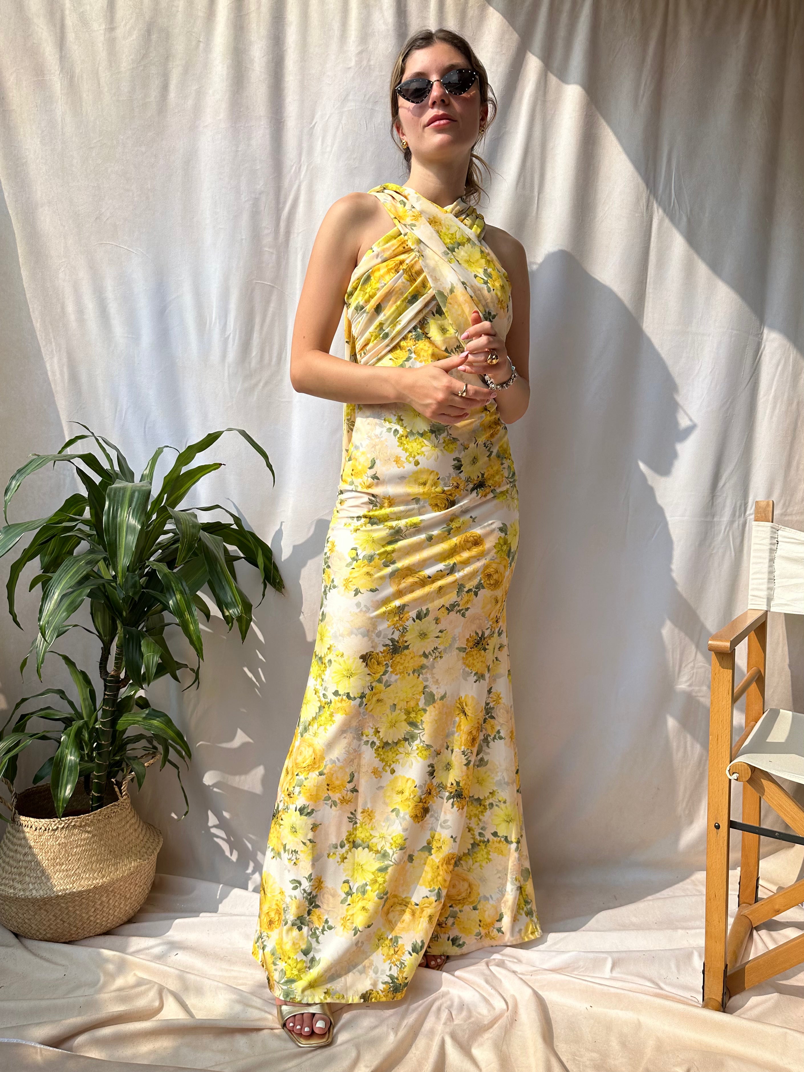ABITO FLOWER GIALLO