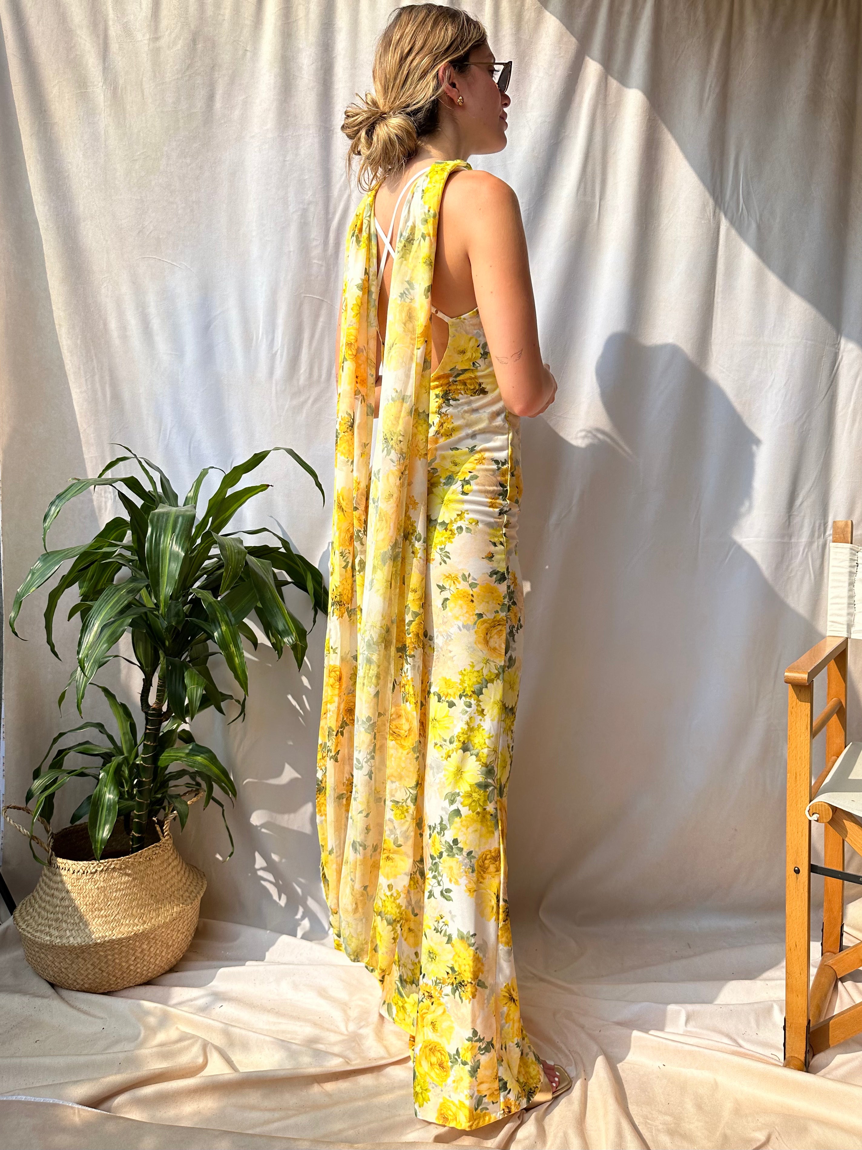 ABITO FLOWER GIALLO