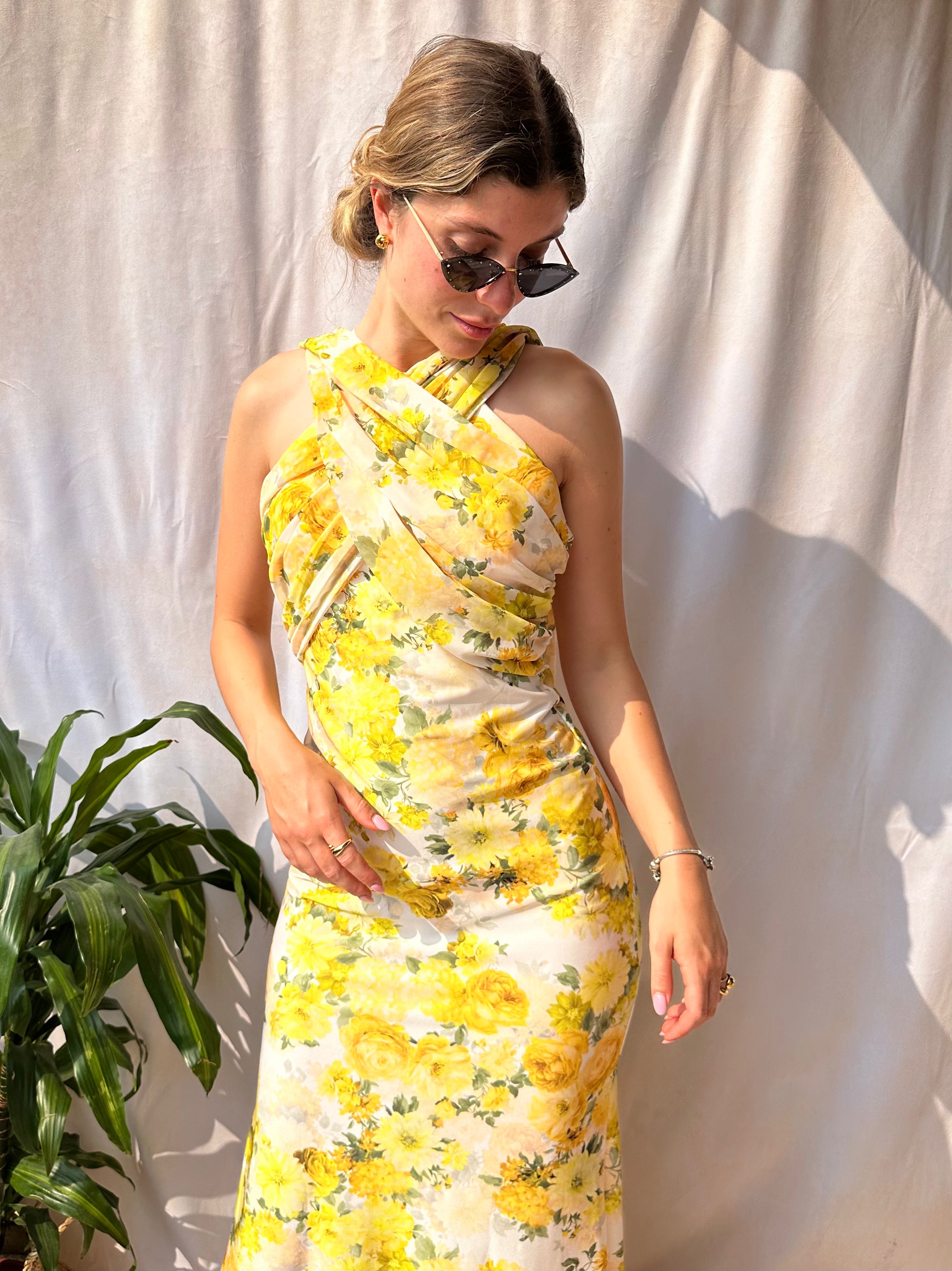 ABITO FLOWER GIALLO
