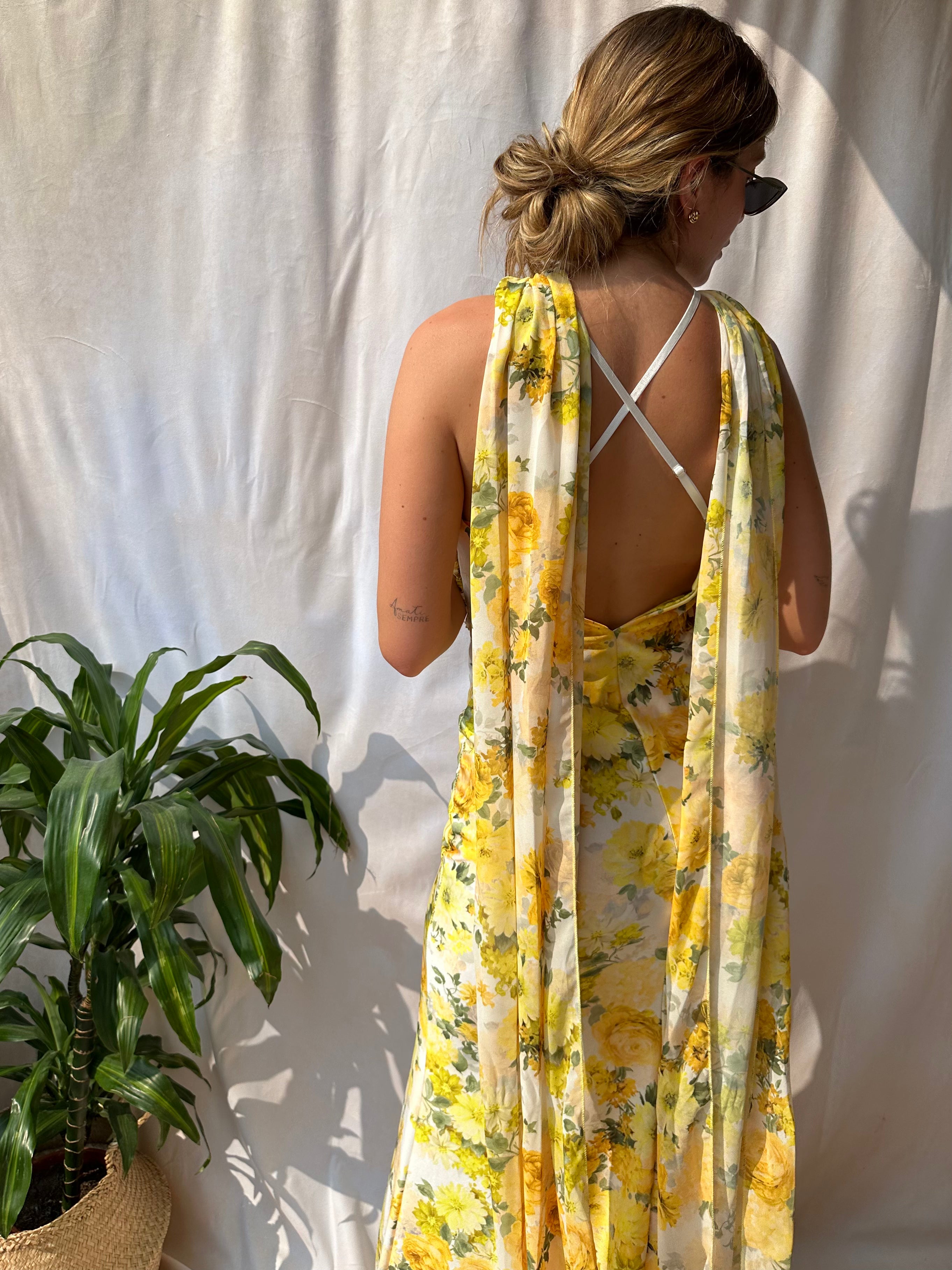 ABITO FLOWER GIALLO