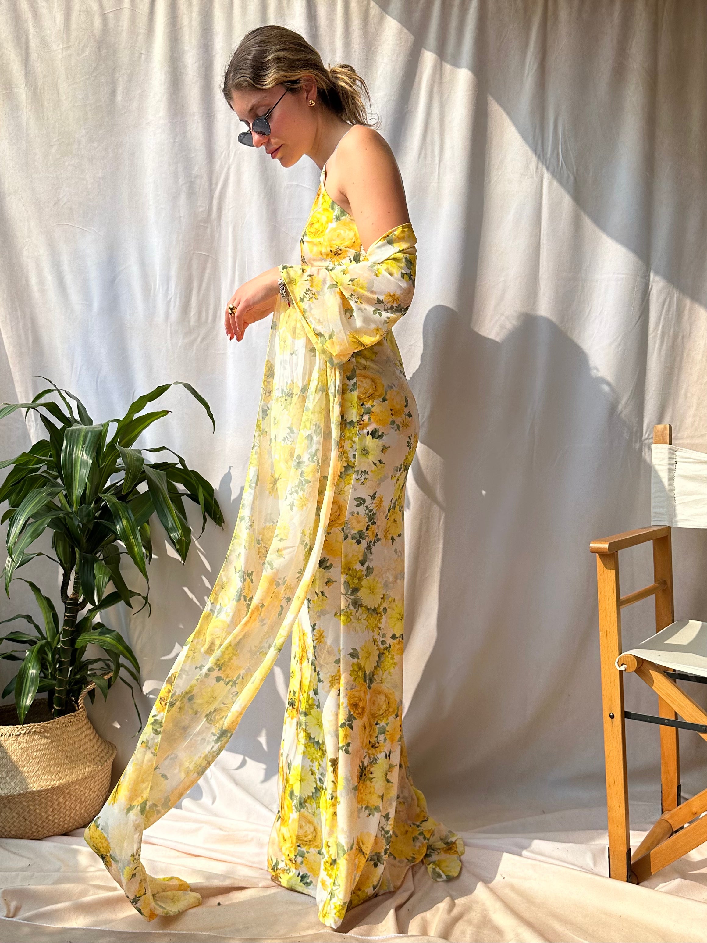 ABITO FLOWER GIALLO