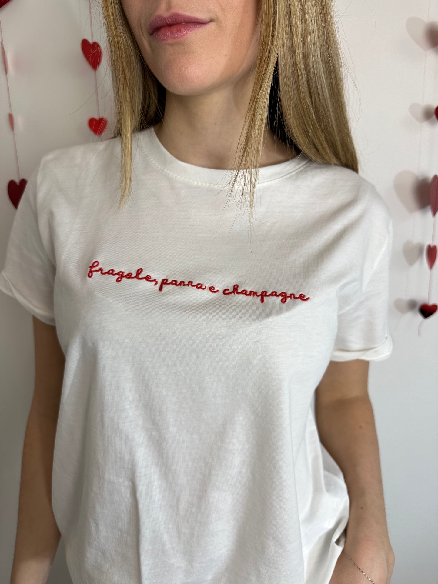 T-SHIRT "FRAGOLE, PANNA E CHAMPAGNE"