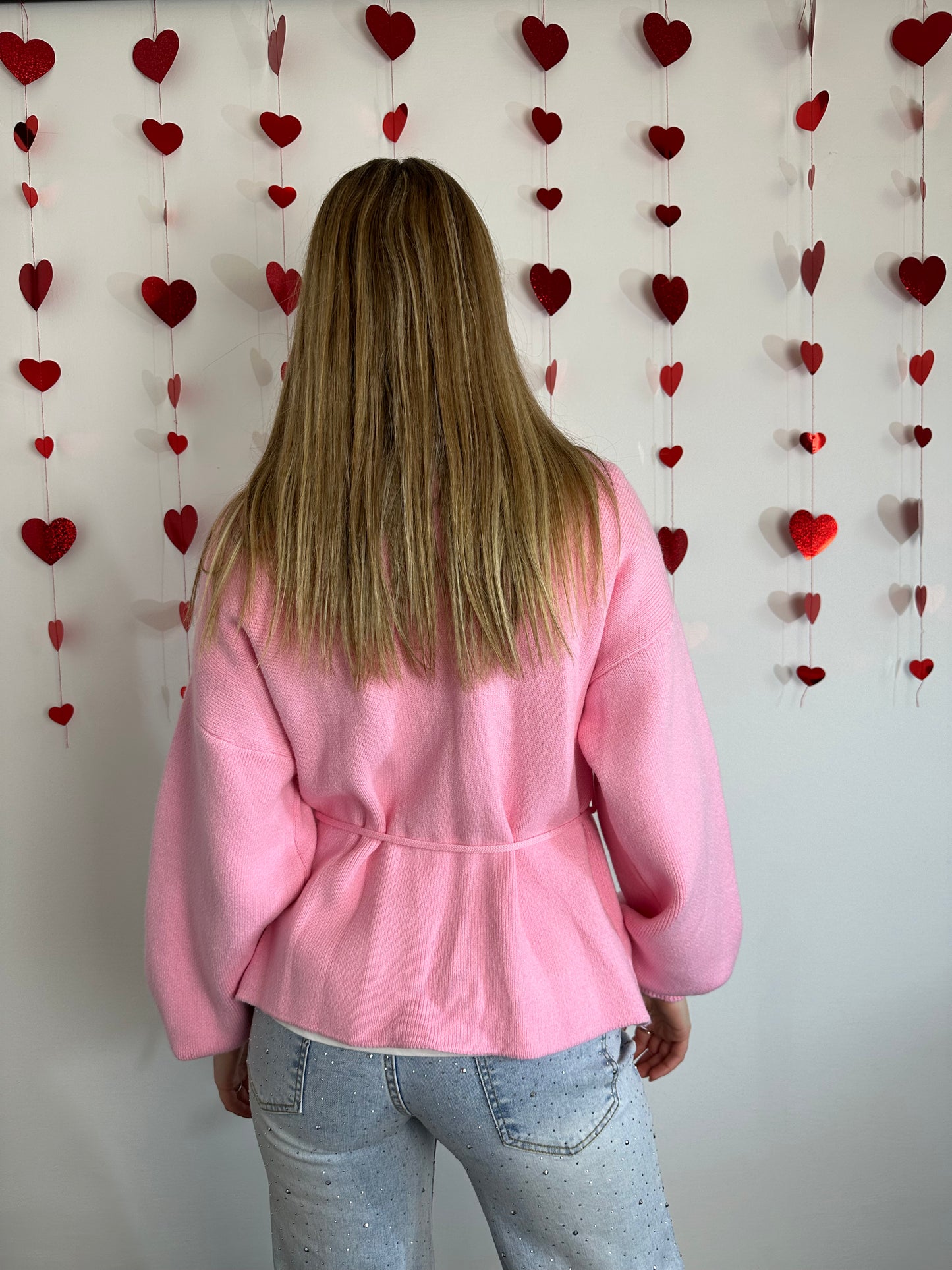 MAGLIONE INCROCIATO ROSA