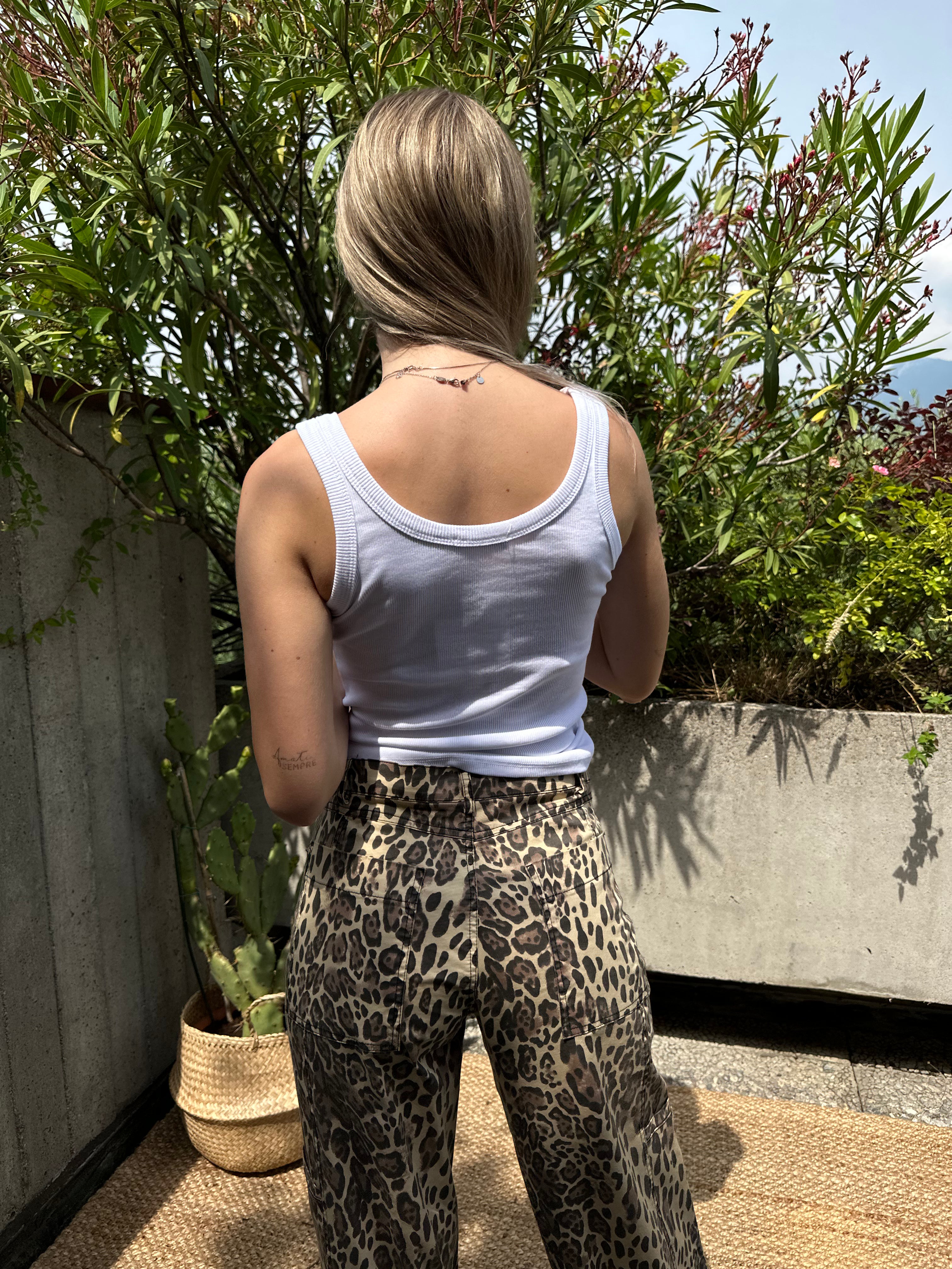 TOP CROPPED "LUMINA" BIANCO
