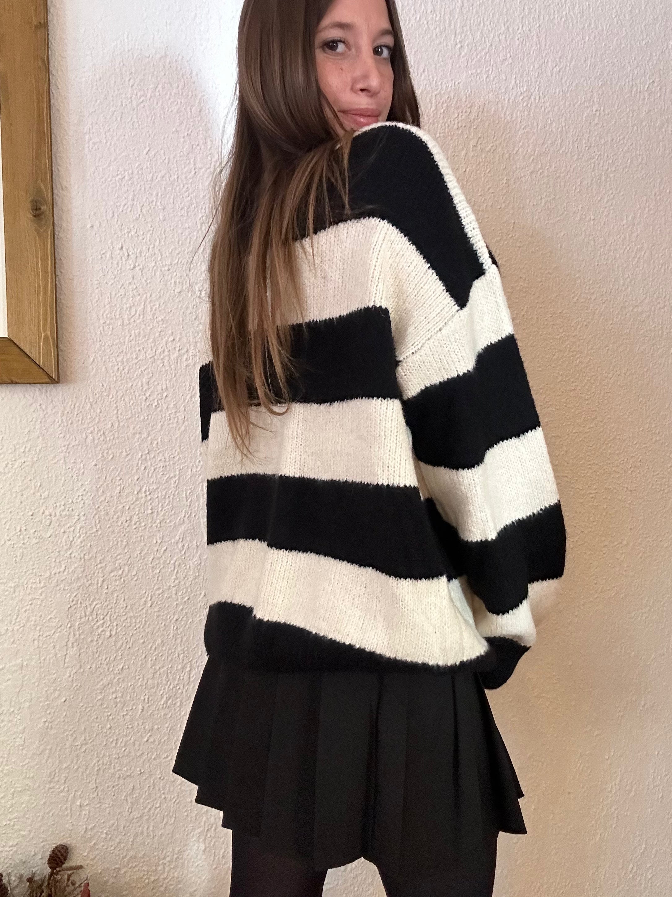 MAGLIONE RIGHE NERO-BIANCO