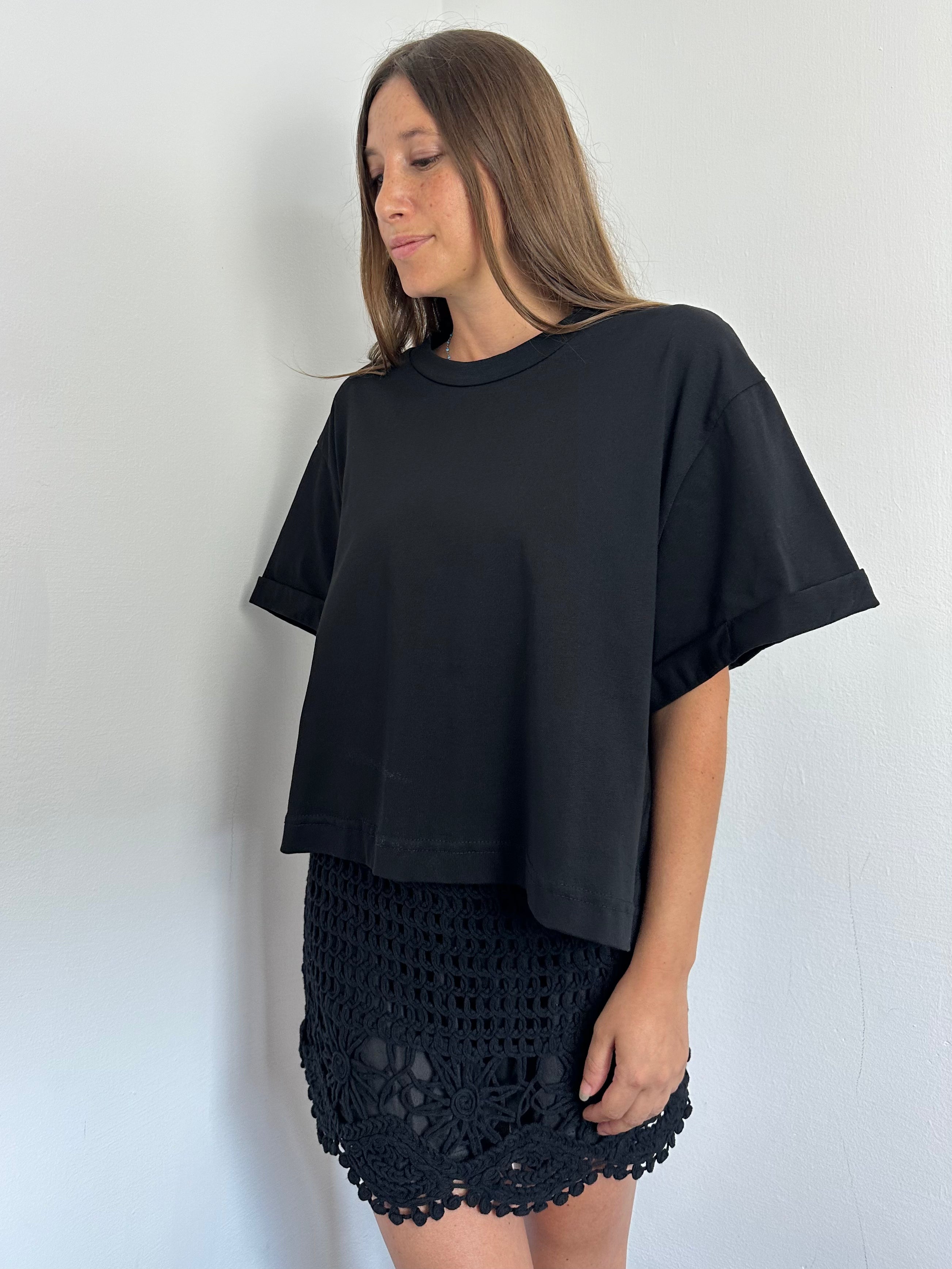 T-SHIRT COTONE NERA