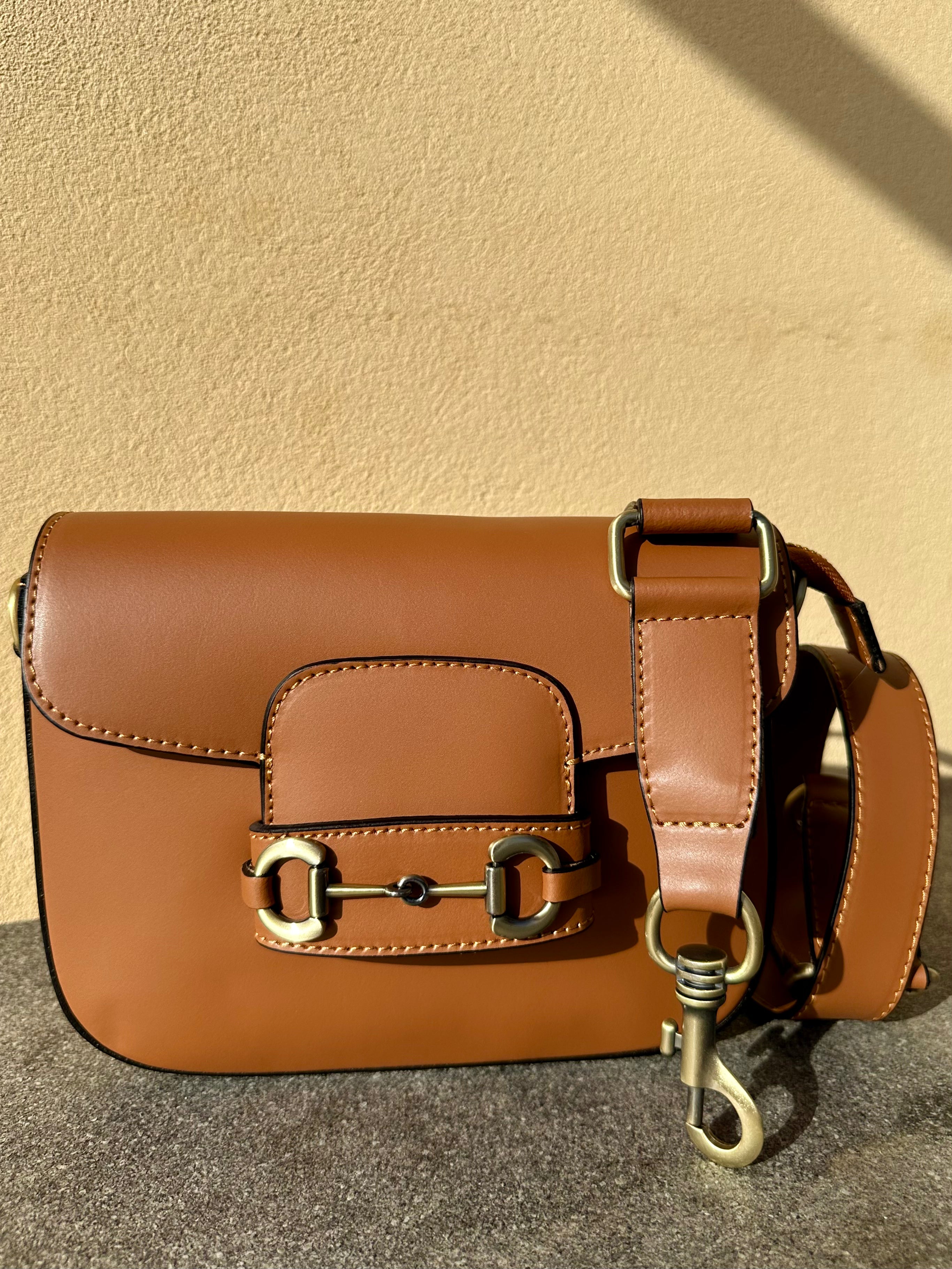 BORSA VERA PELLE COLOR CUOIO