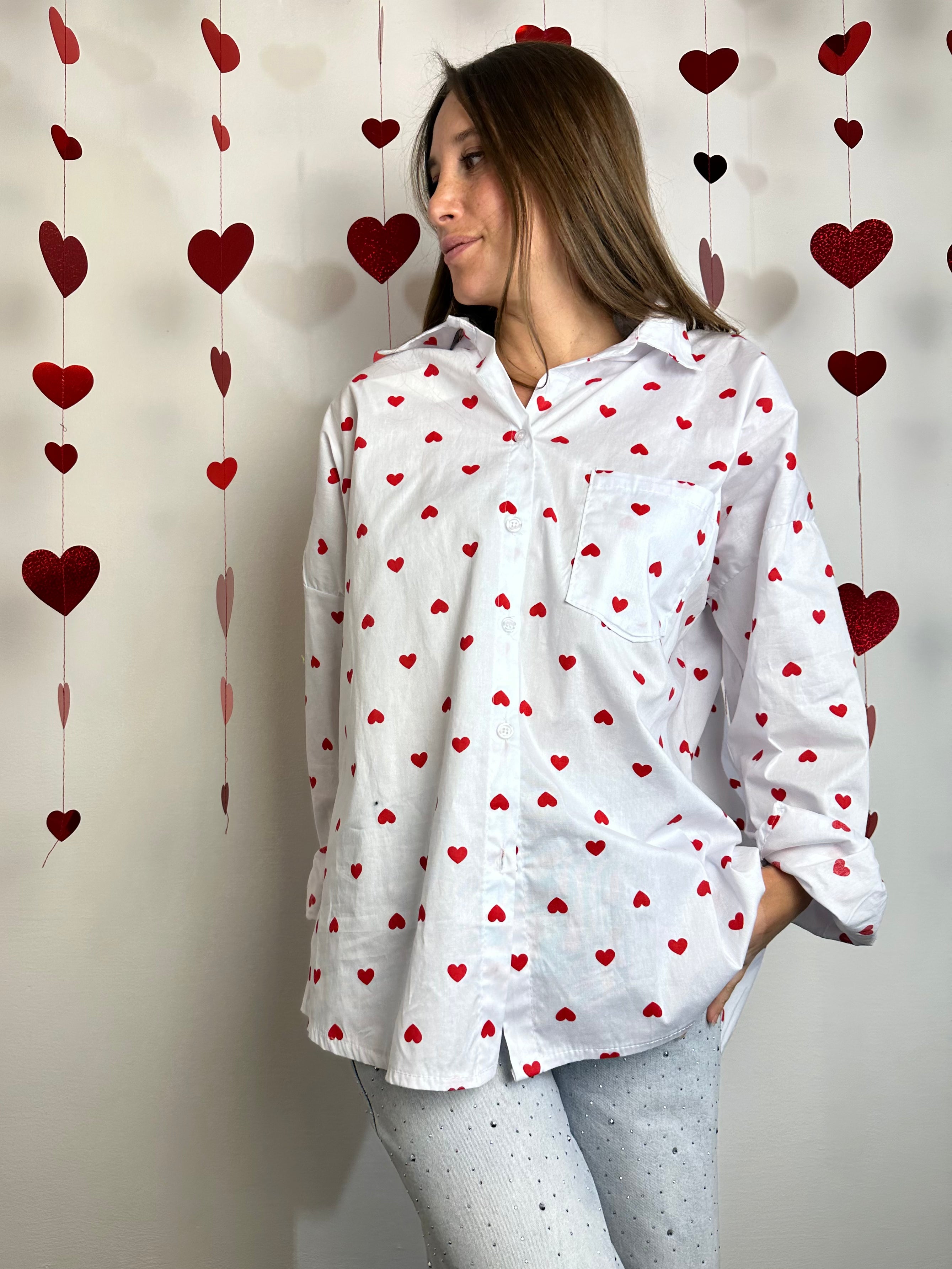 CAMICIA CUORI BIANCA