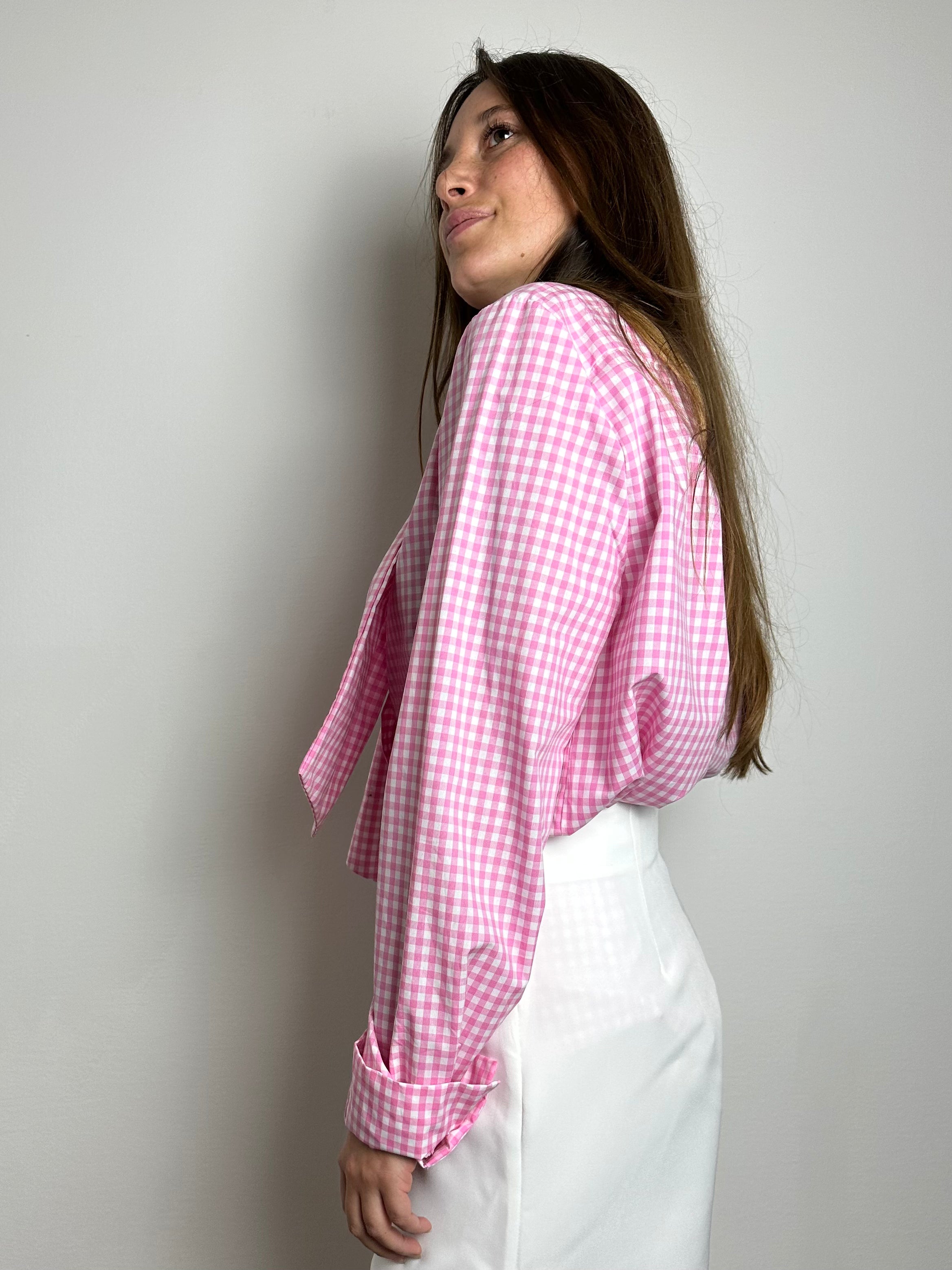 CAMICIA FIOCCO ROSA