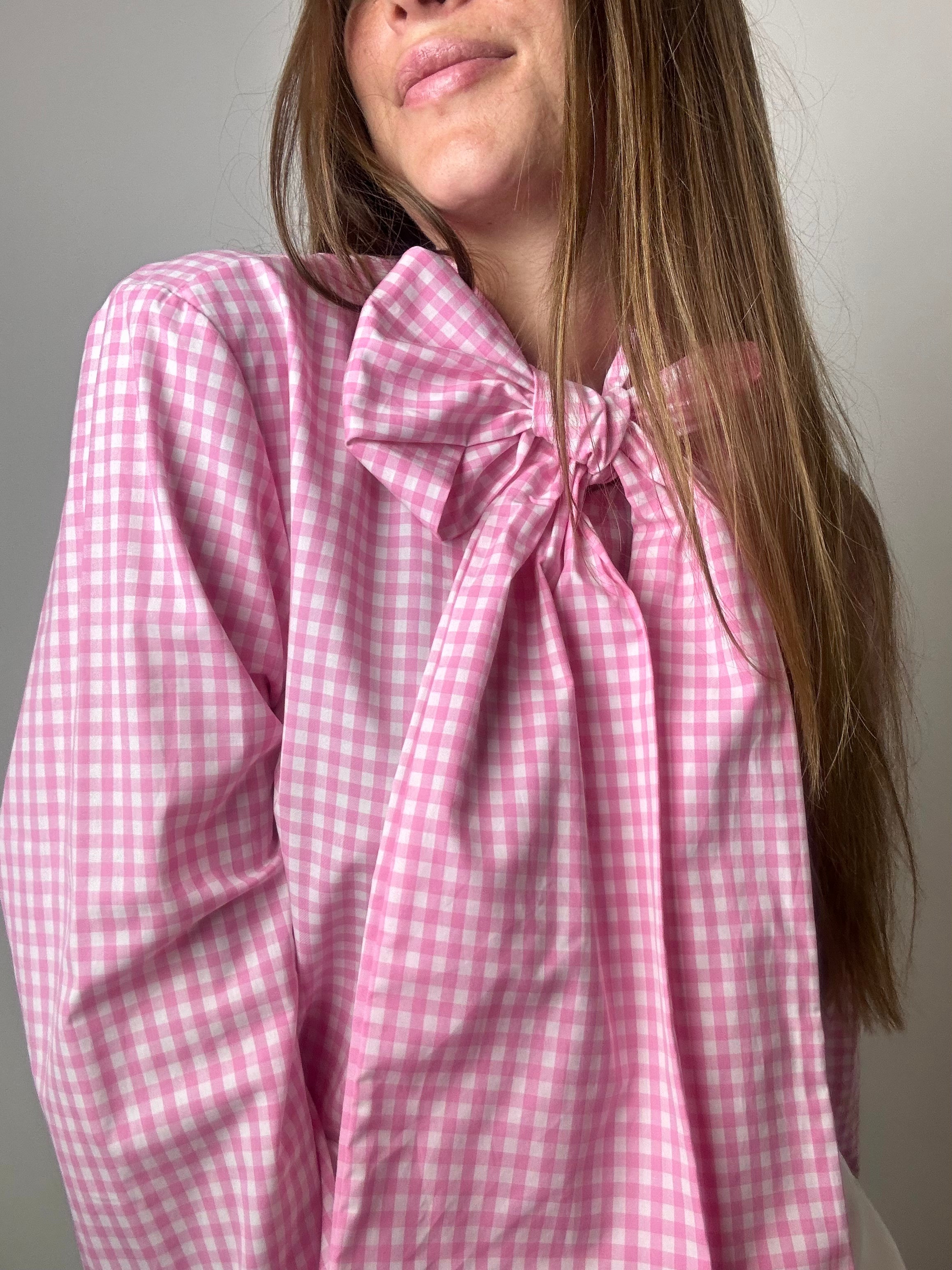 CAMICIA FIOCCO ROSA