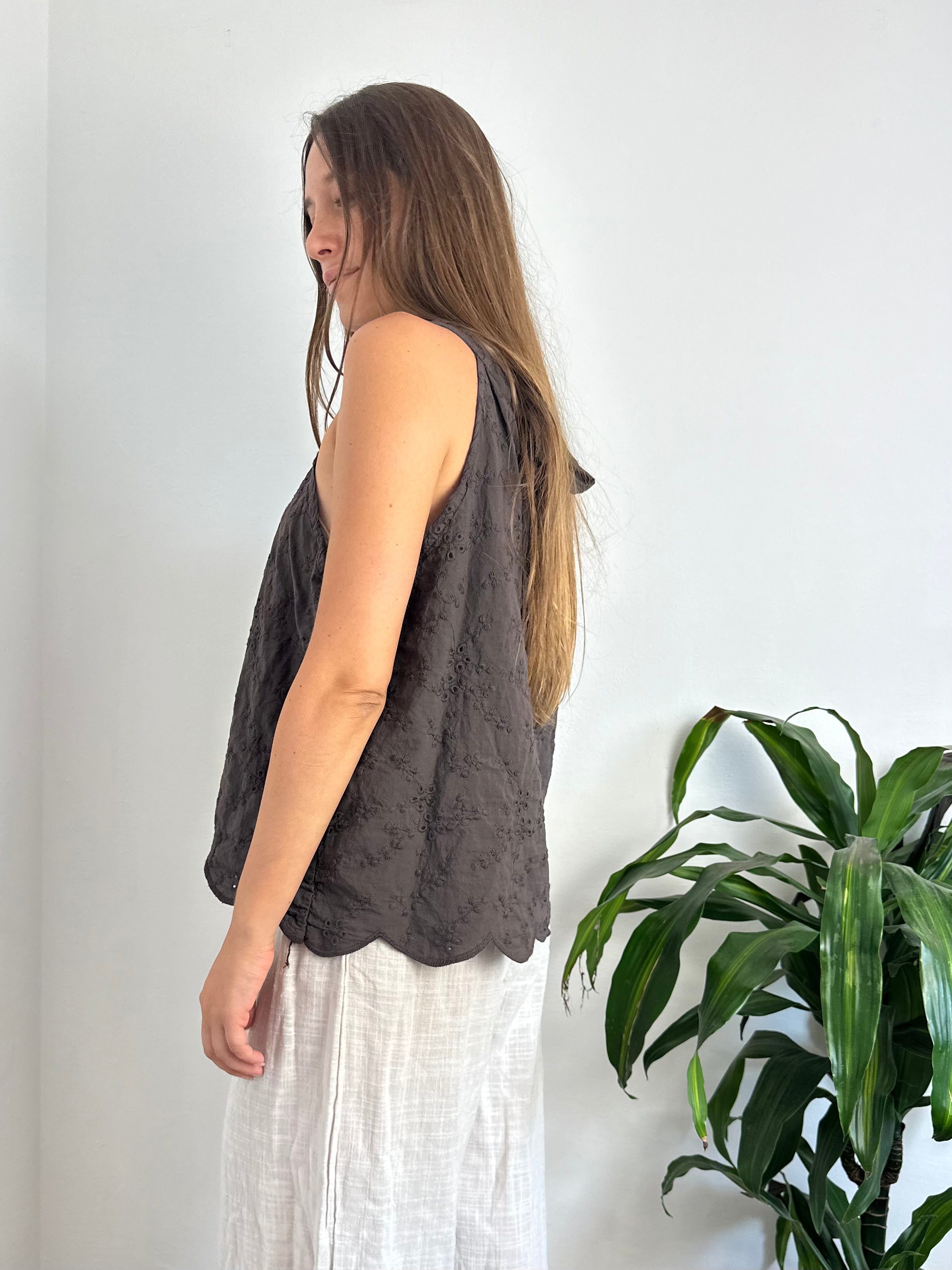 TOP 100% COTONE MARRONE