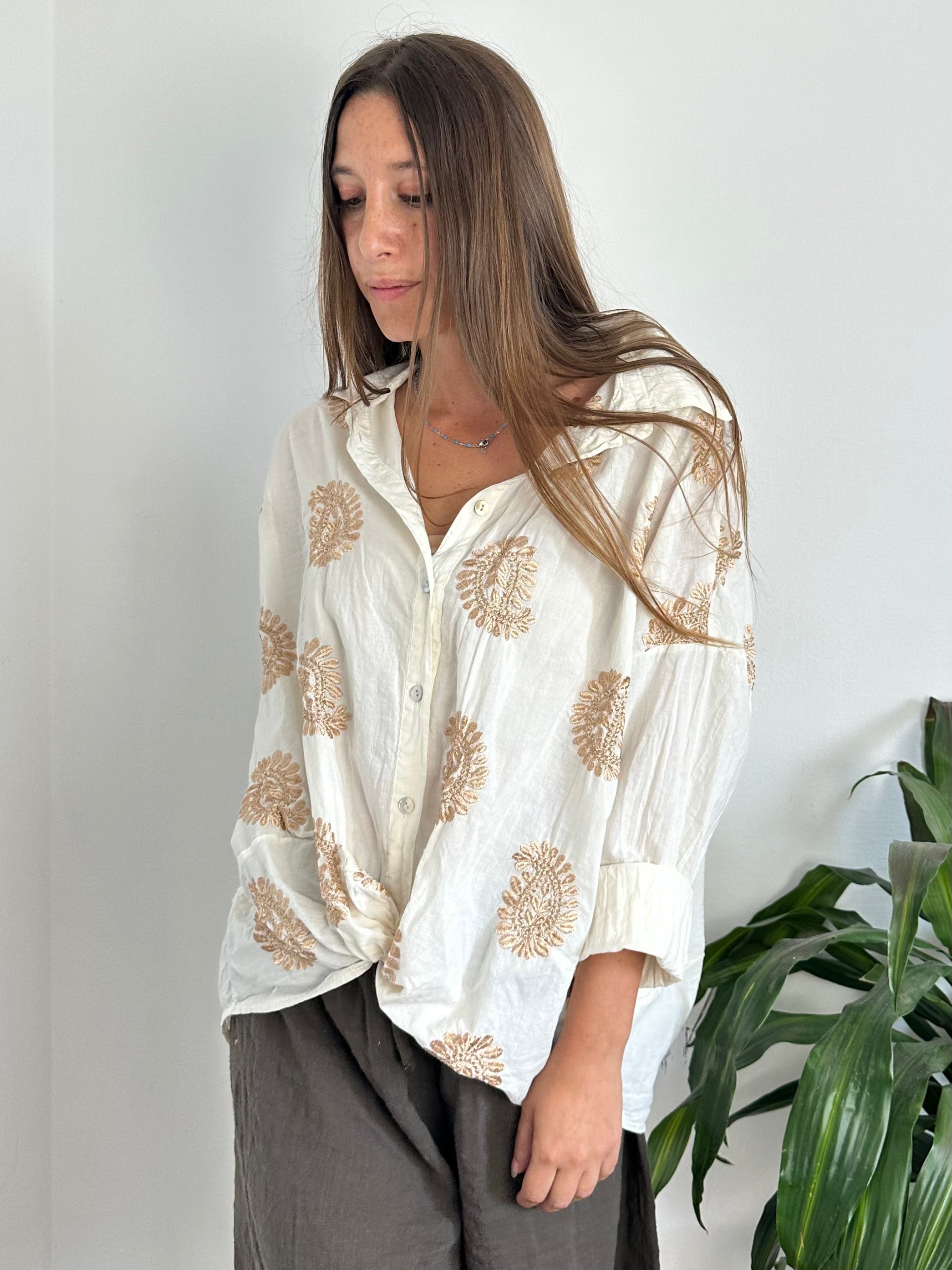 CAMICIA 100% COTONE PANNA