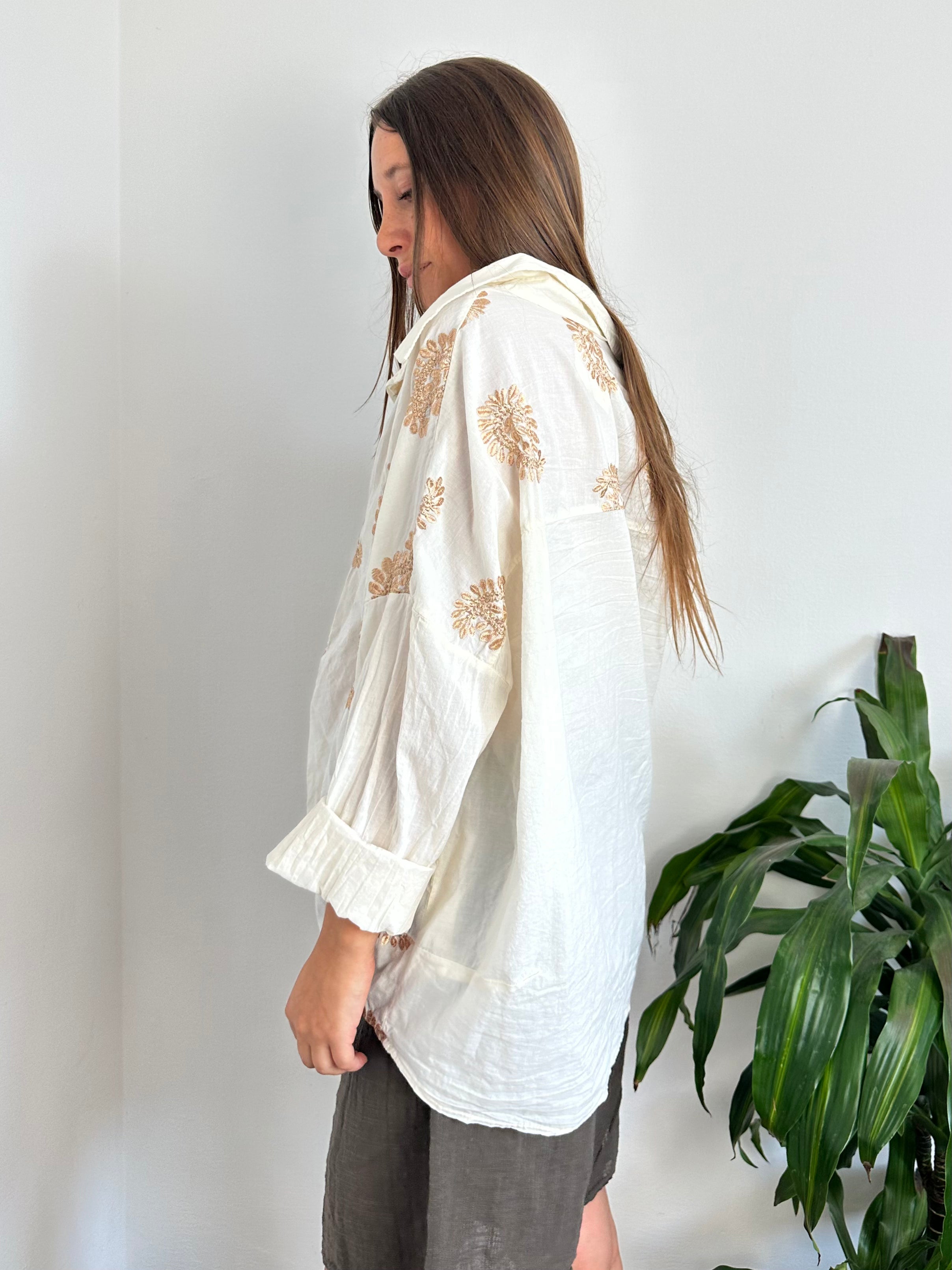 CAMICIA 100% COTONE PANNA
