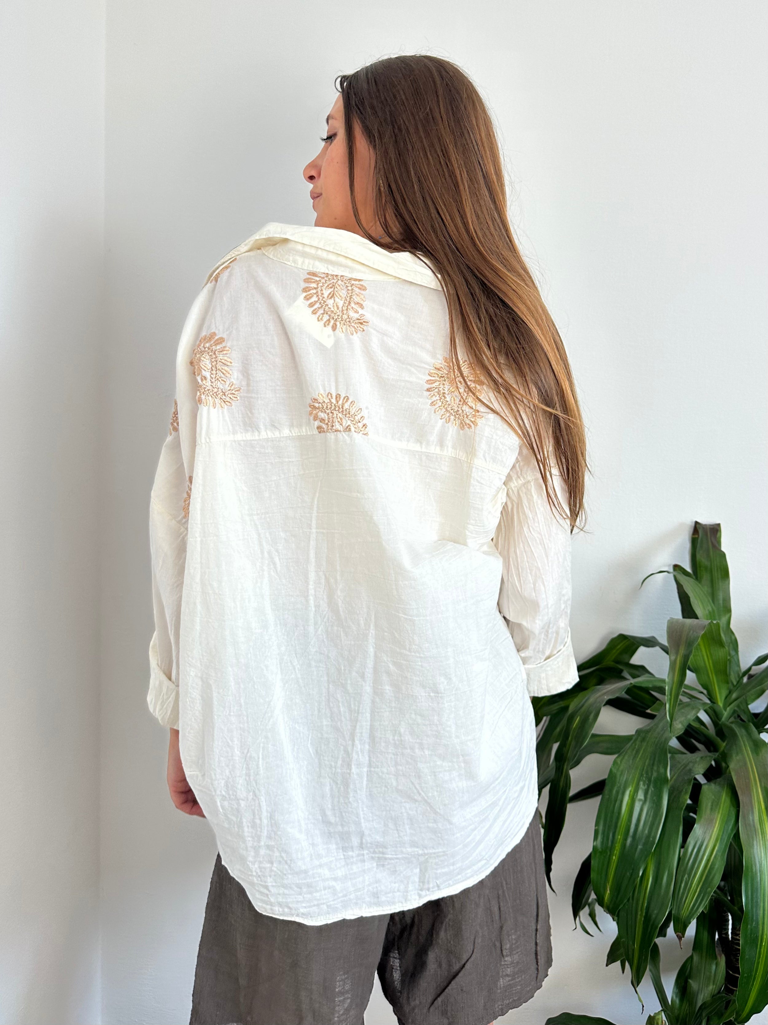 CAMICIA 100% COTONE PANNA