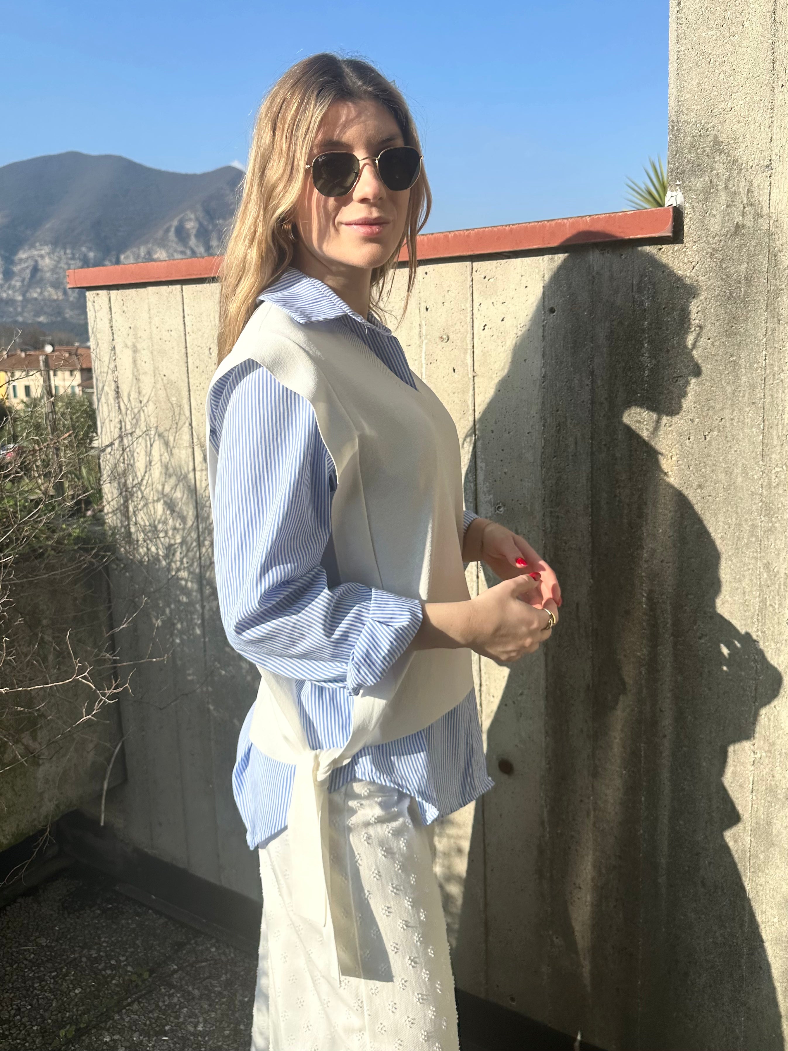GILET LACCI BIANCO