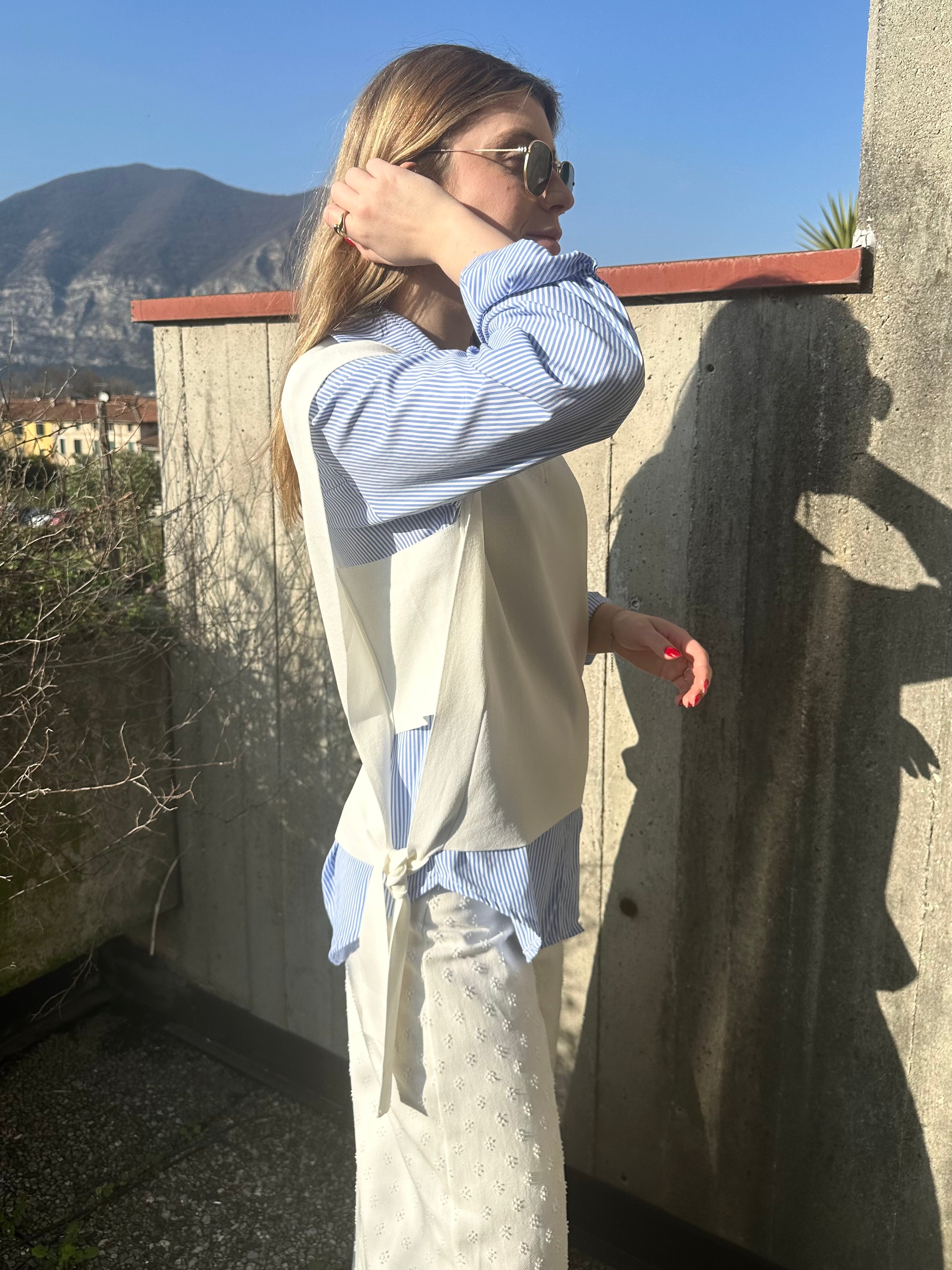 GILET LACCI BIANCO