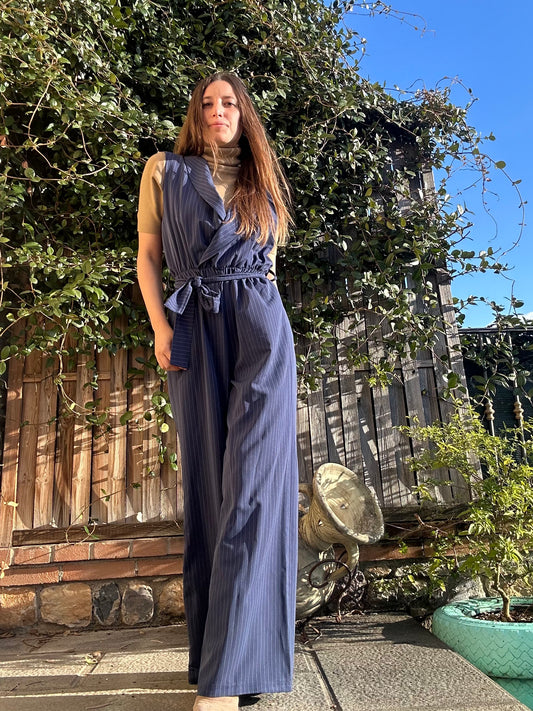 TUTA JUMPSUIT BLU-GESSATO