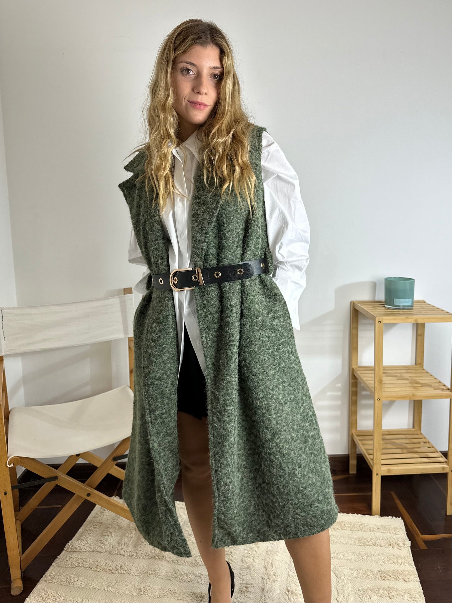 GILET LUNGO VERDE